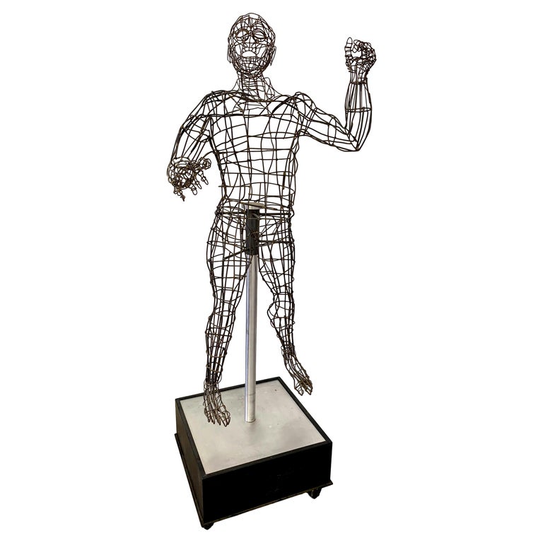 Life-Sized Figural Wire Sculpture by Bruce Gray For Sale at 1stDibs