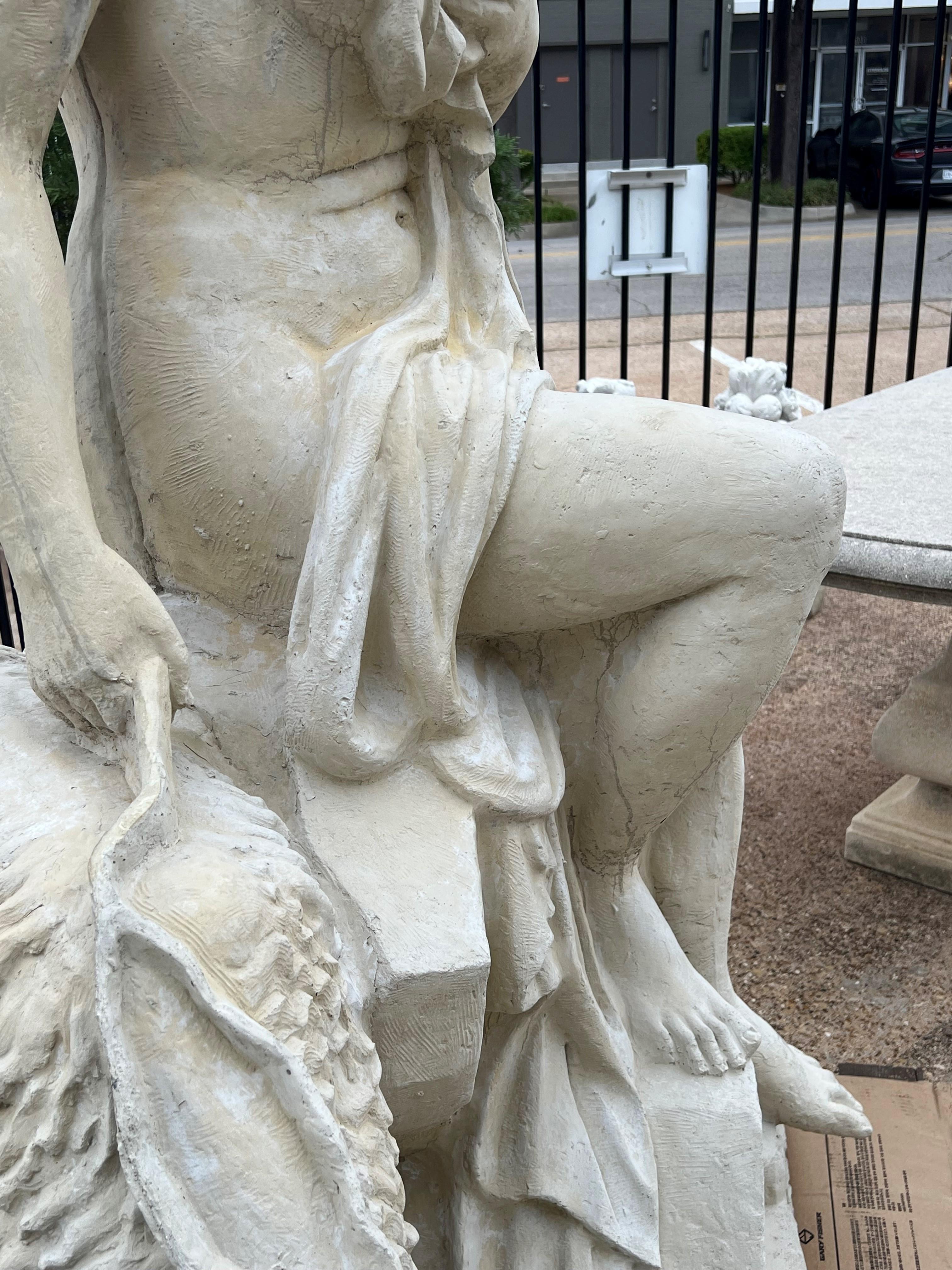 Life Sized Garden Statue of Amalthea and Jupiter's Goat For Sale 1