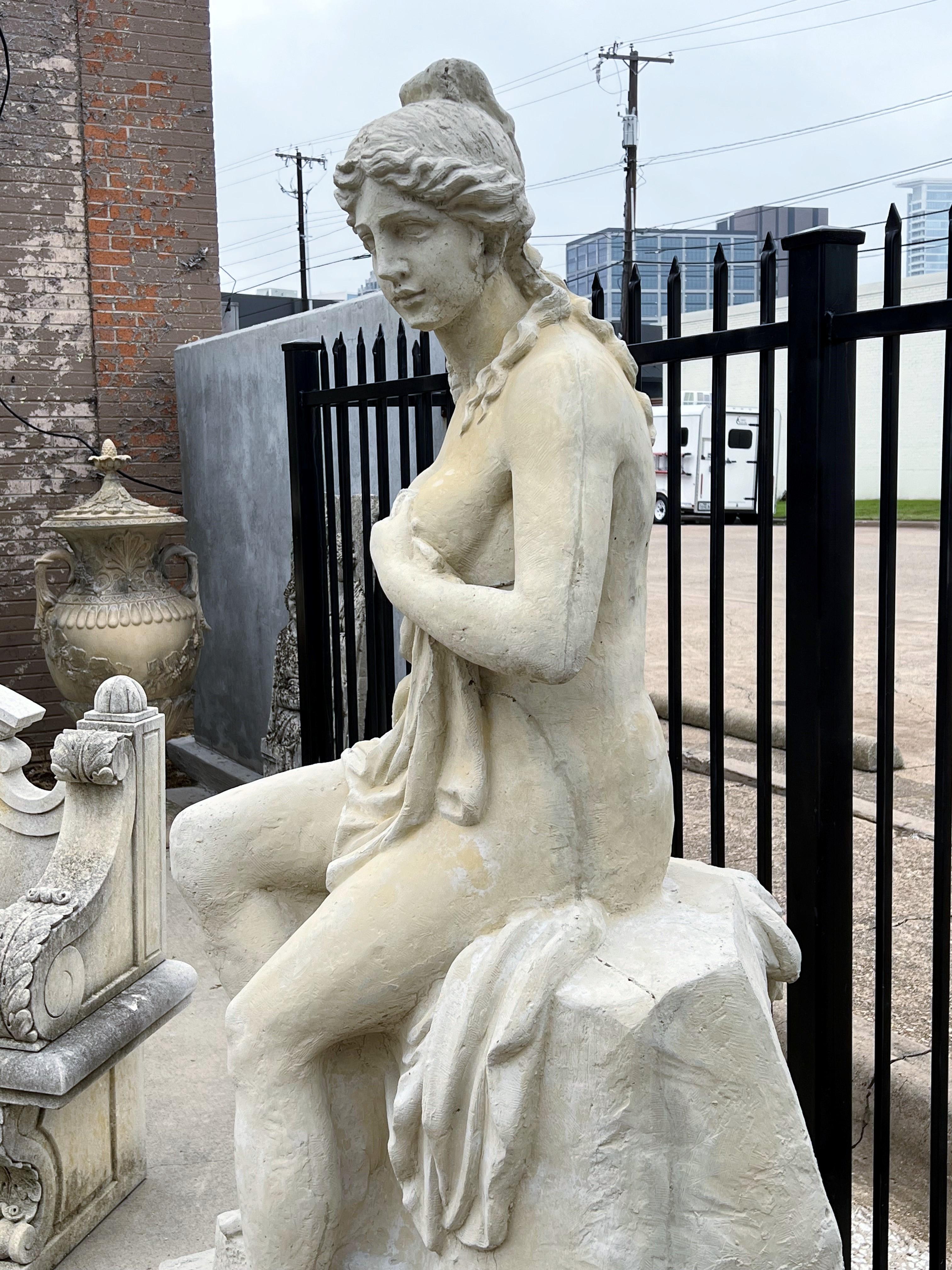 Moulage Statue de jardin grandeur nature d'Amalthée et du bouc de Jupiter en vente