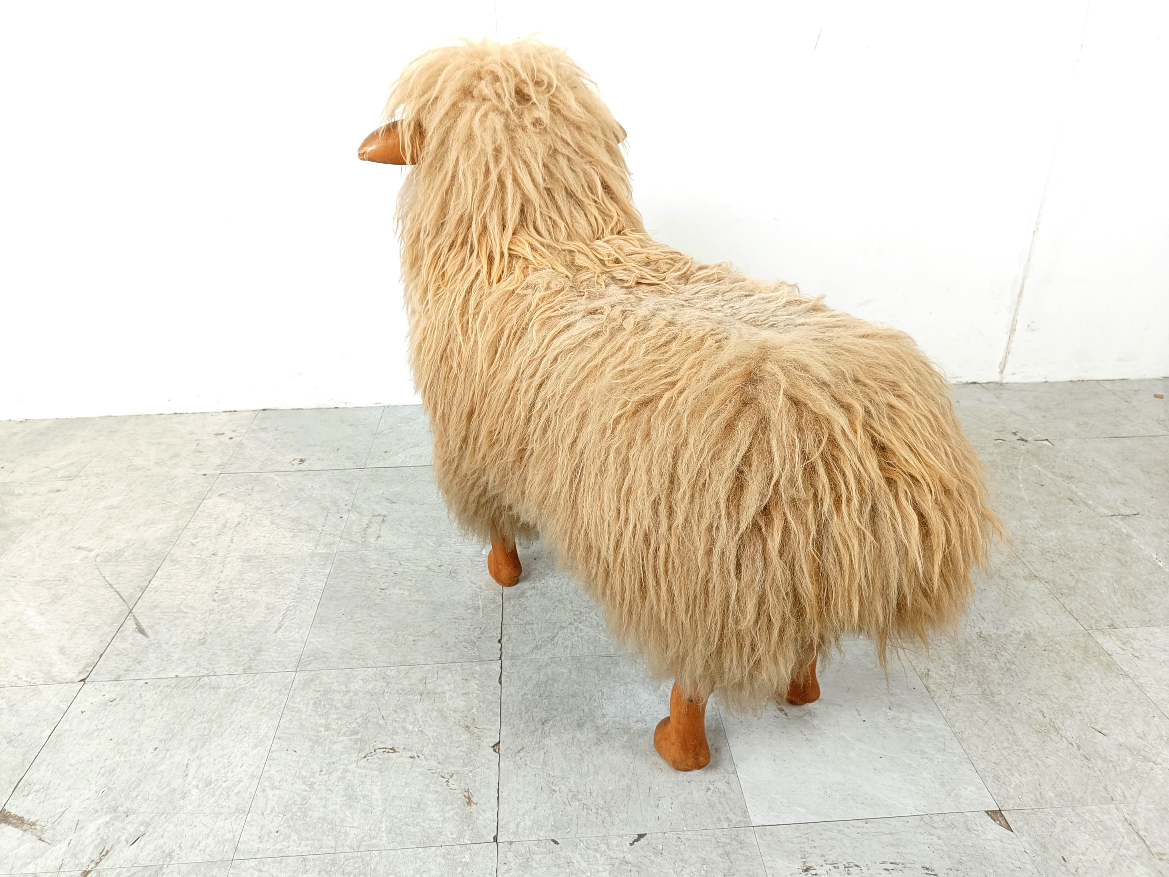 Life sized mid century sheep, 1970s  For Sale 3