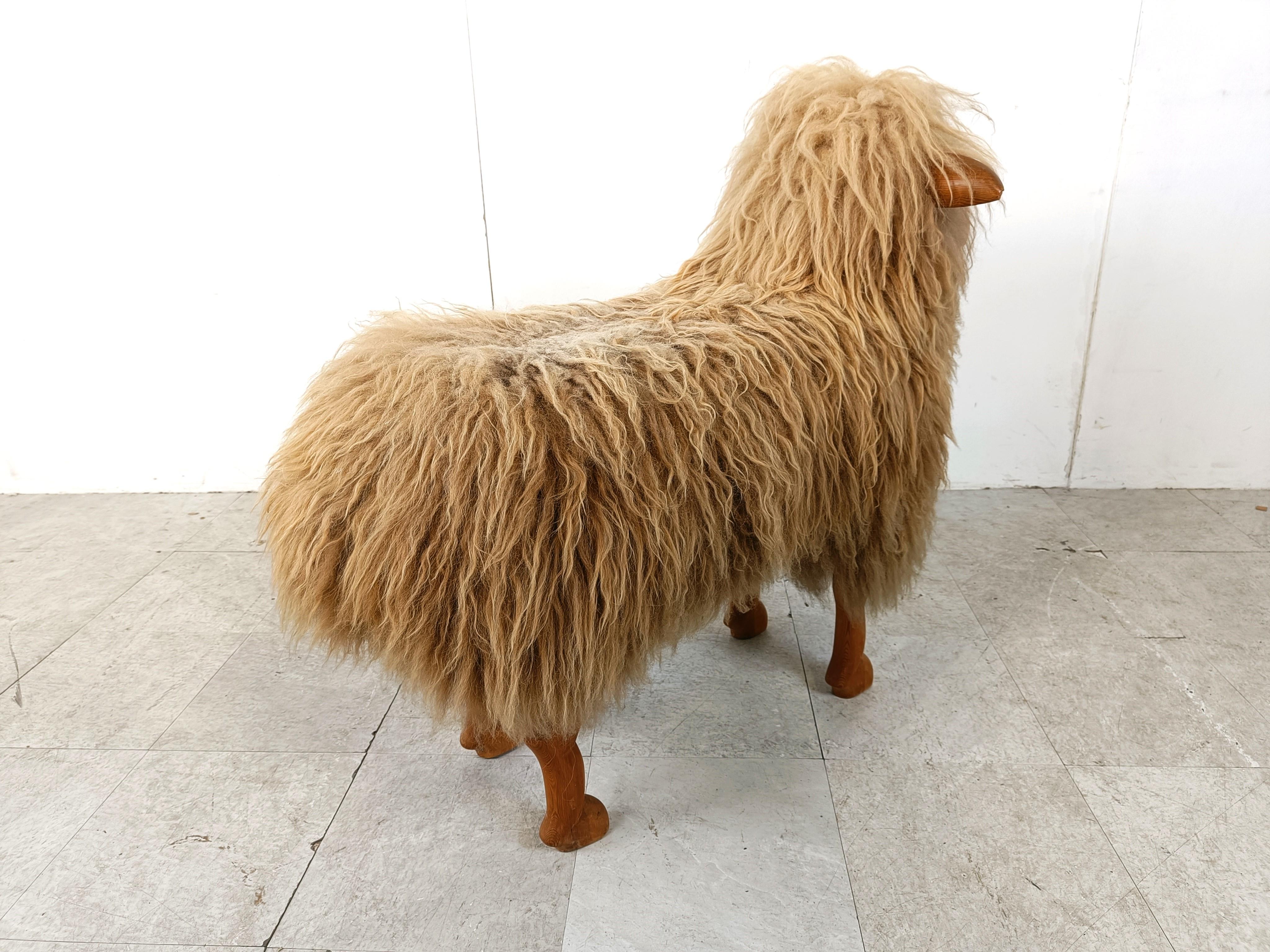 Life sized mid century sheep, 1970s  For Sale 4