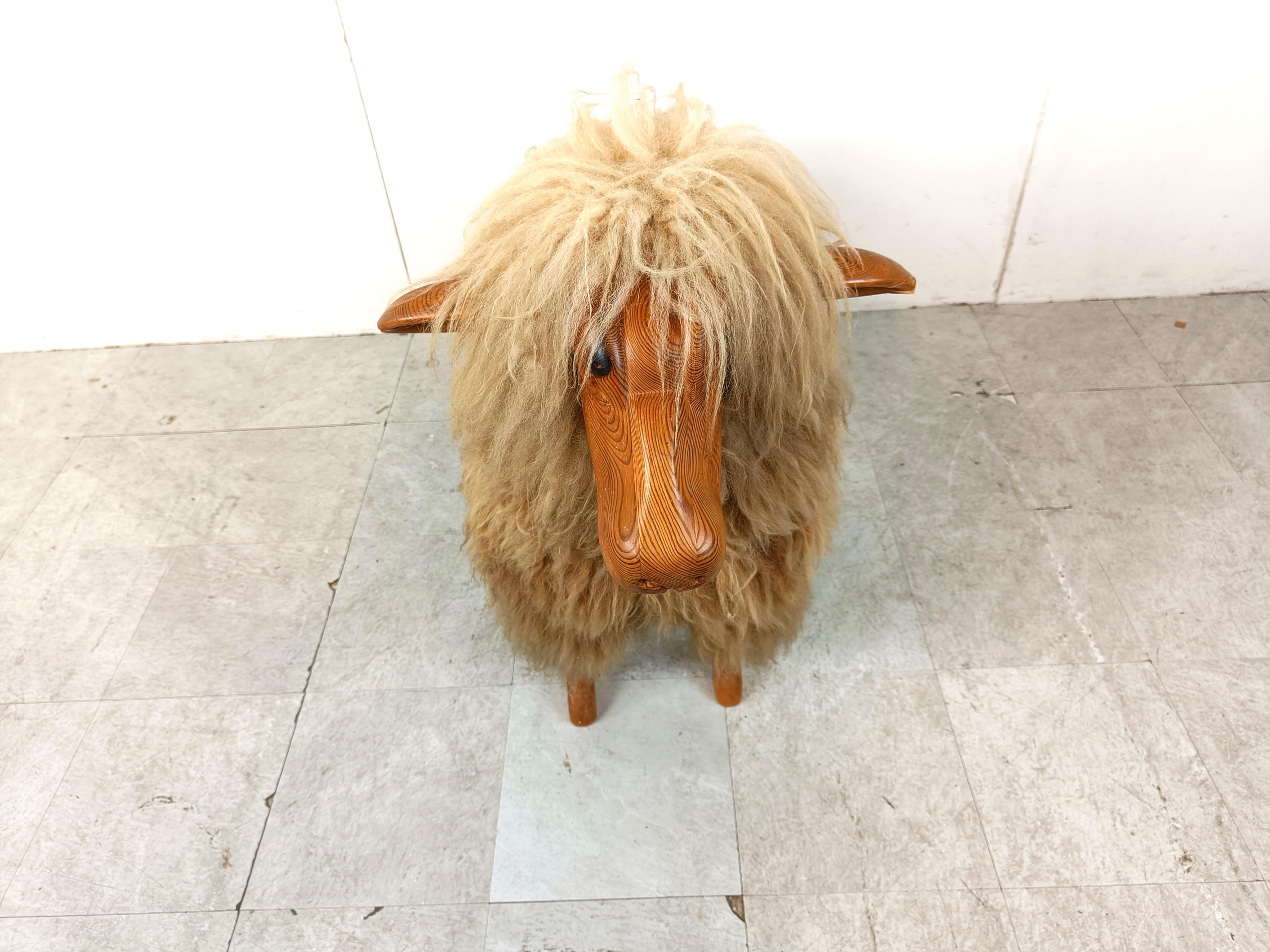 Mid-Century Modern Life sized mid century sheep, 1970s  For Sale