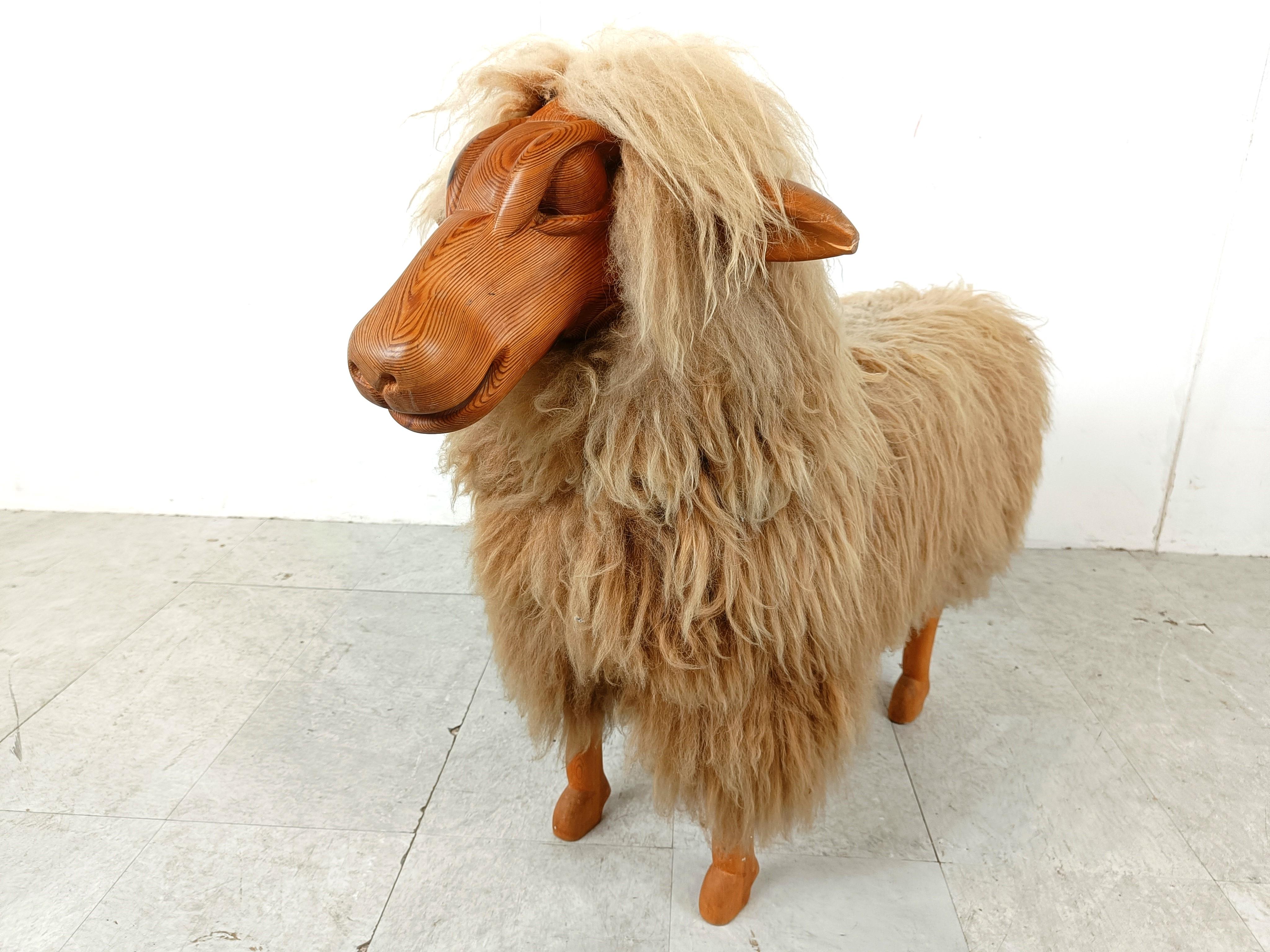 Late 20th Century Life sized mid century sheep, 1970s  For Sale
