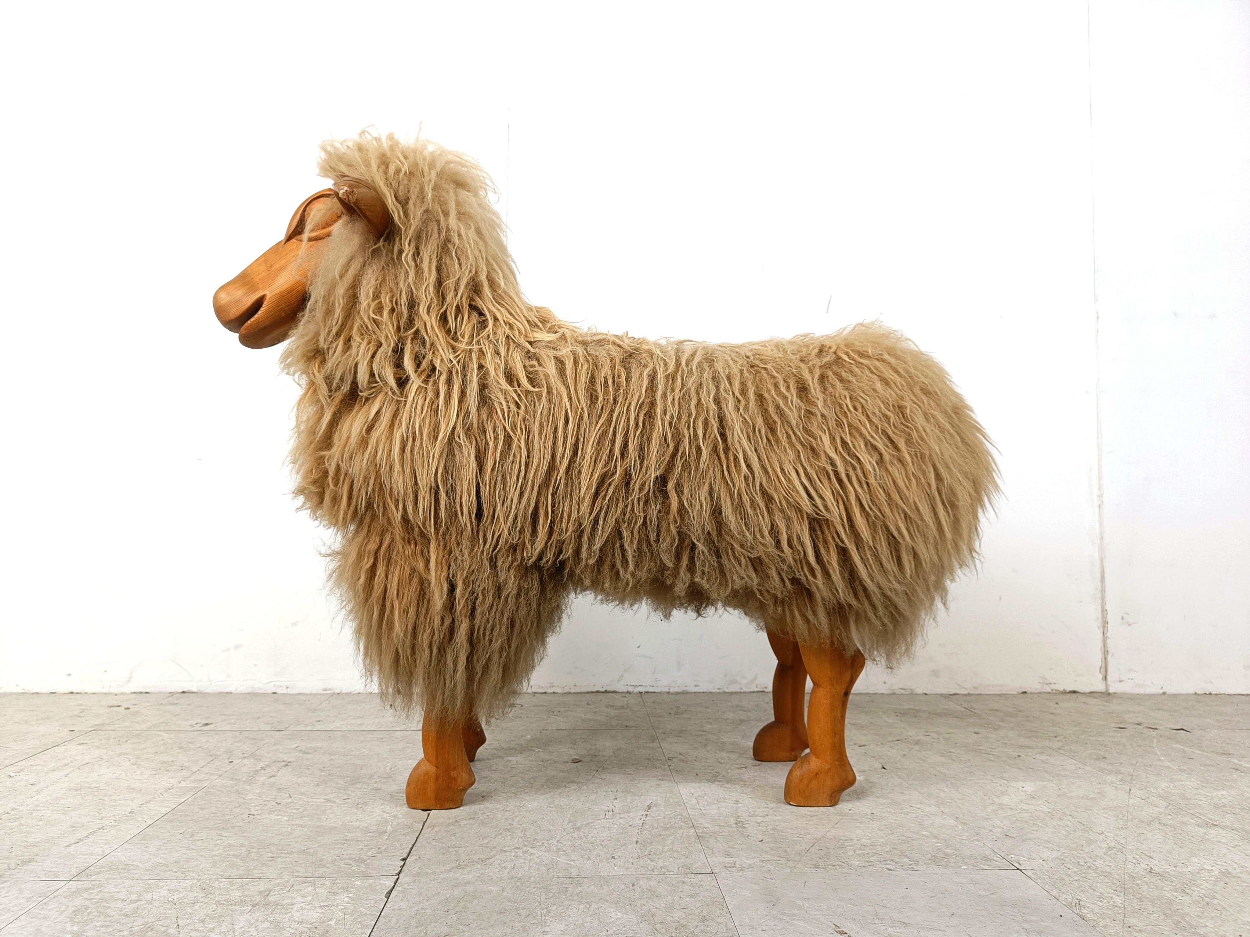 Life sized mid century sheep, 1970s  For Sale 2