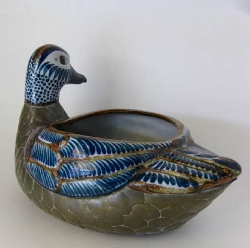 duck planter pottery