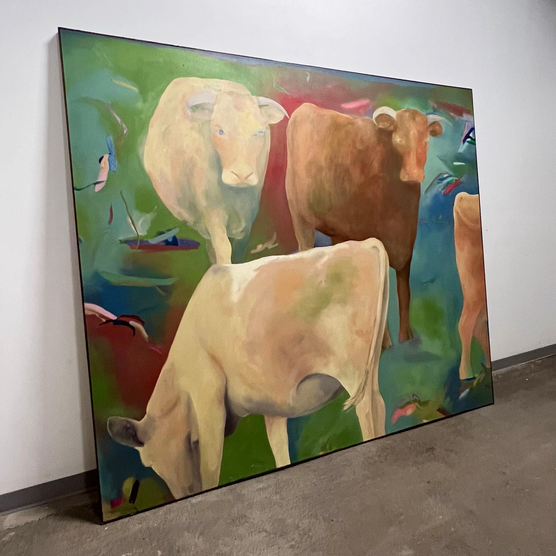 Life-Sized Post Modern Pastoral Painting by Pat Monson d. 1981 4