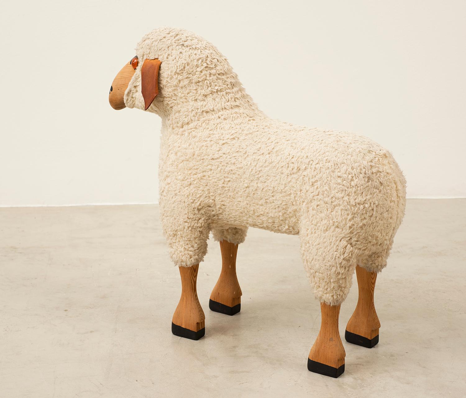 Life-Sized Sheep by Hans-Peter Krafft for Meier, Germany, 1970s In Good Condition In Sylacauga, AL