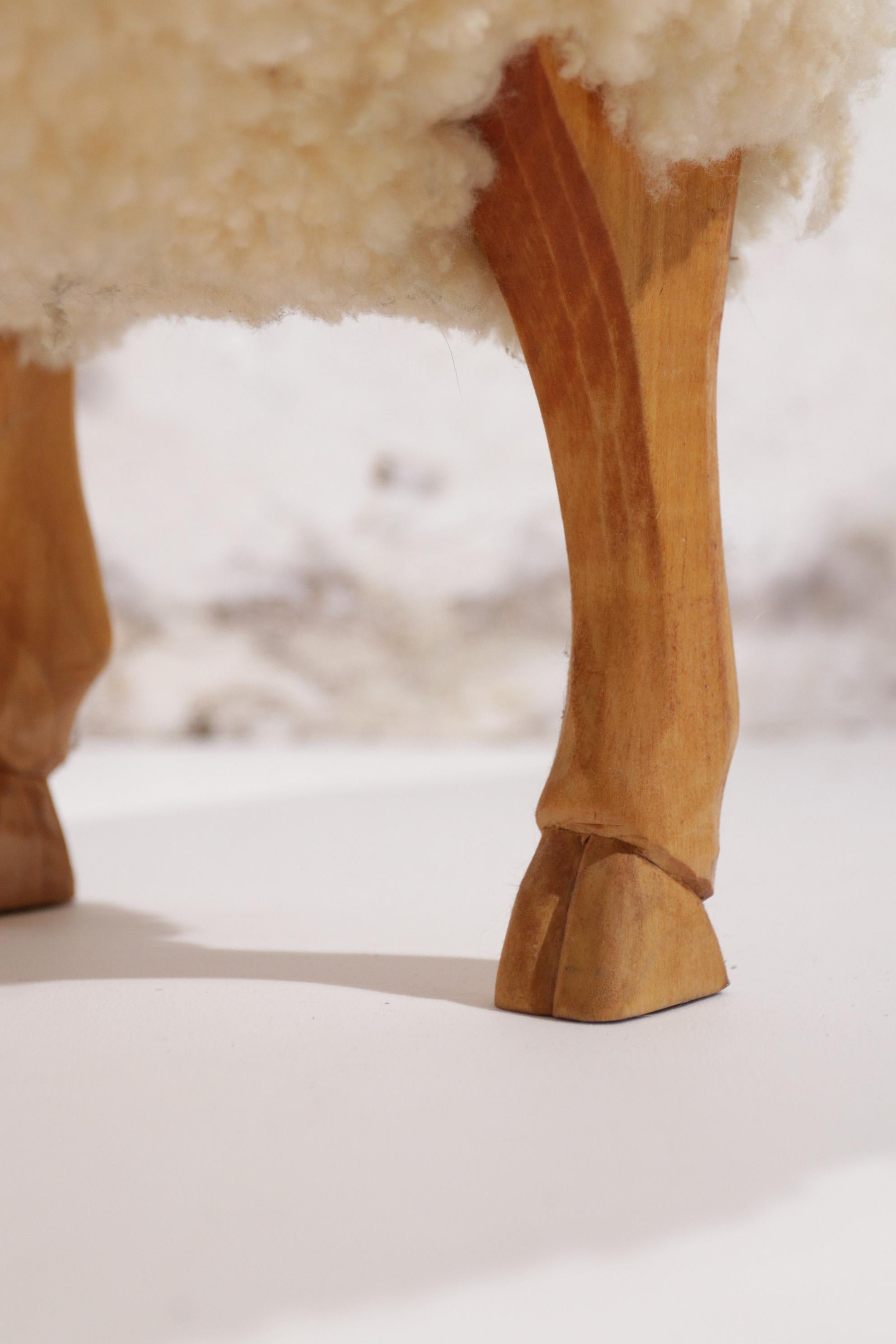 Life-Sized Sheep Stool by Hans-Peter Krafft for Meier, Germany, 1970s 2