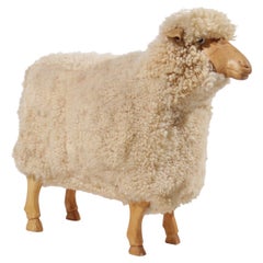 Vintage Life-Sized Sheep Stool by Hans-Peter Krafft for Meier, Germany, 1970s