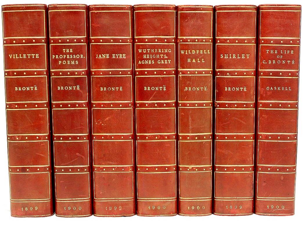 Late 19th Century Life & Works of the Sisters Bronte, 7 Vols., Haworth Edition, Finely Bound!