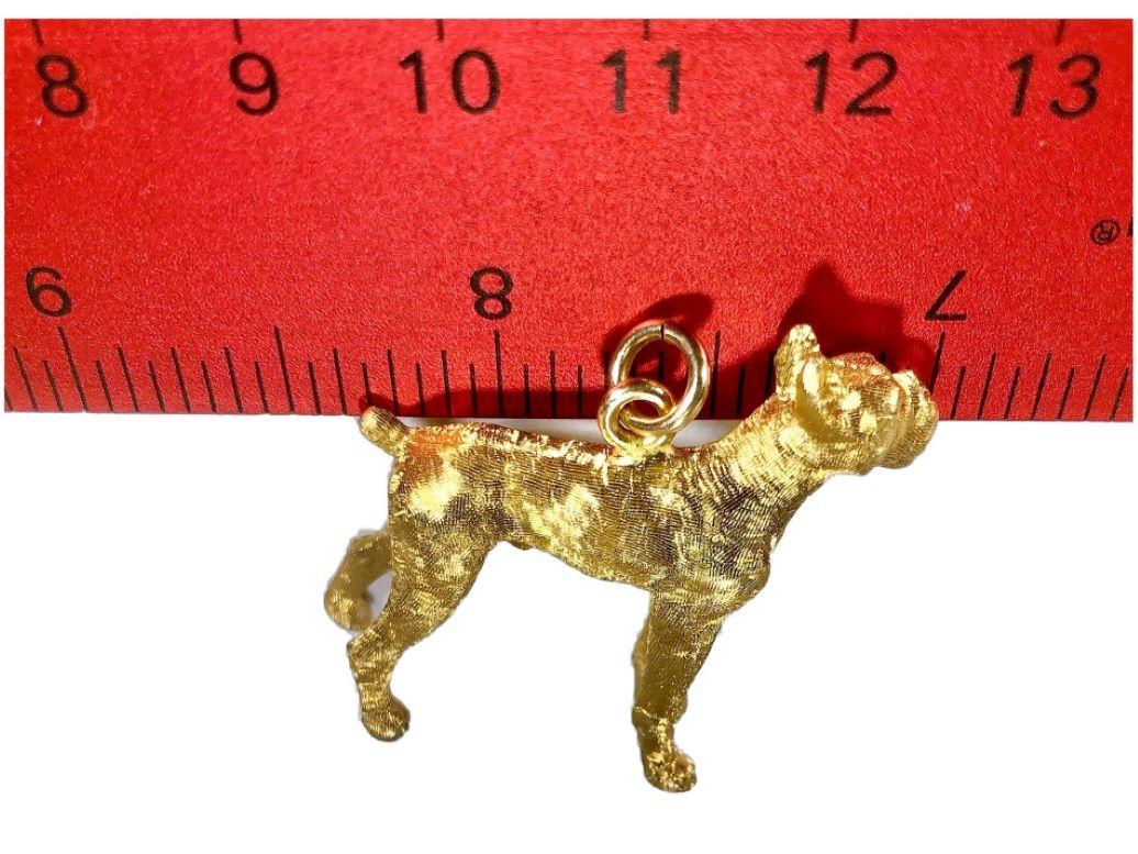 Women's or Men's Lifelike 14K Yellow Gold Dog Pendant with 24K Gold Wash