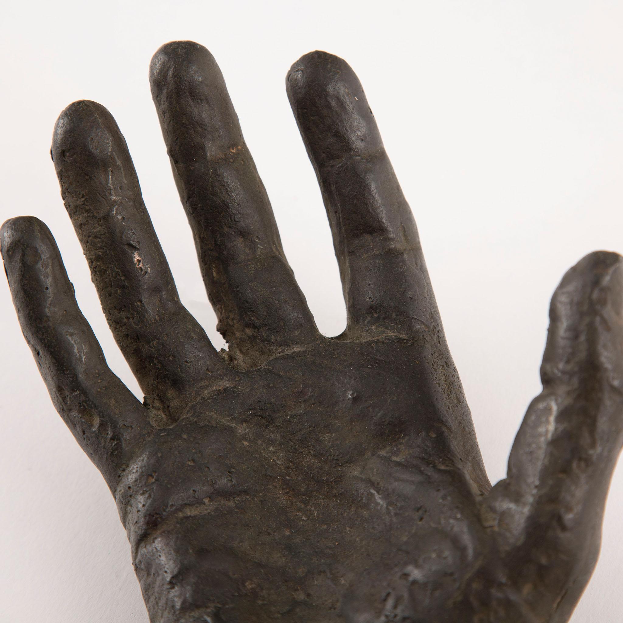 French Lifelike Cast Bronze Right Hand, Early 20th Century For Sale
