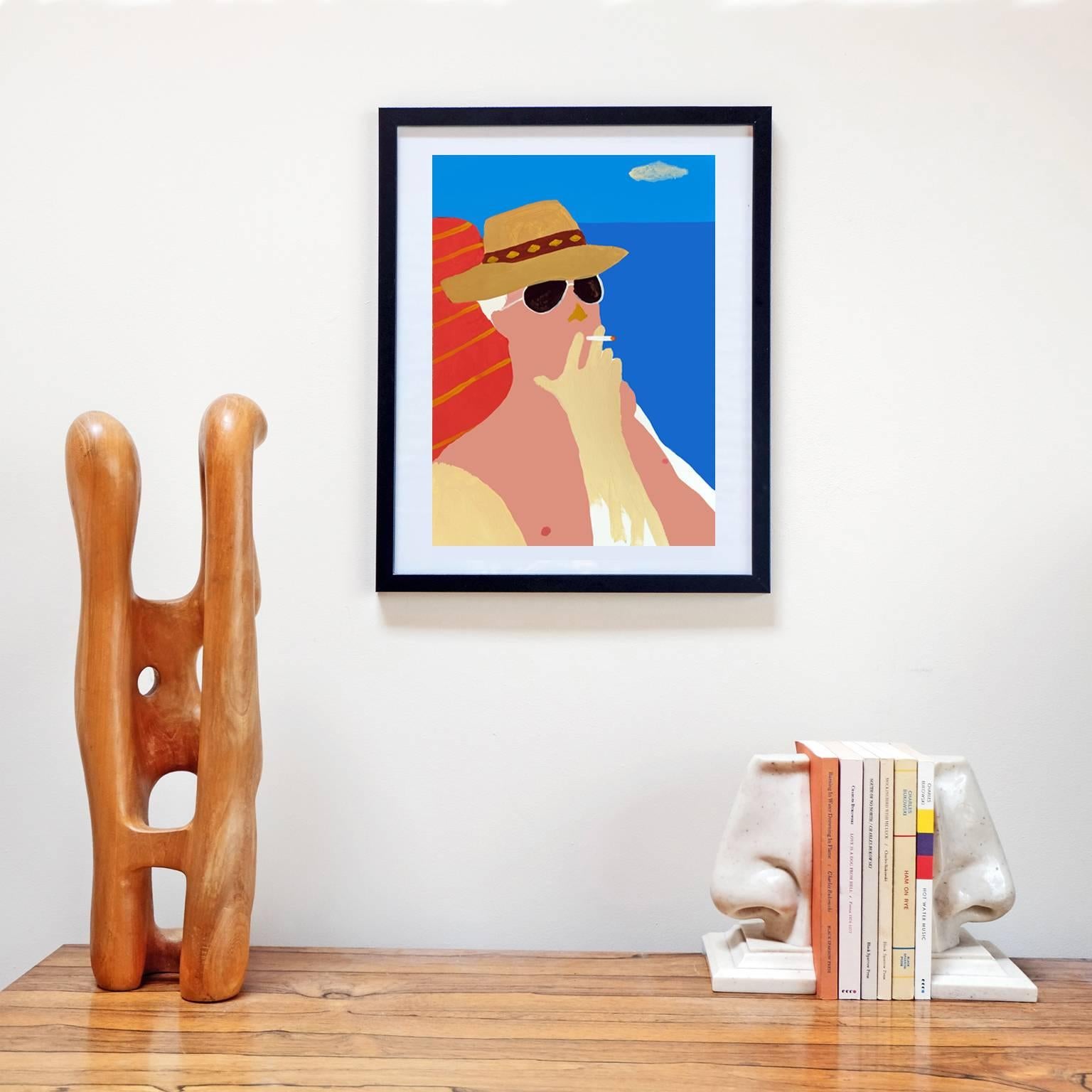 Acrylic on 300gsm paper by Alan Fears, 2018. 

Unframed. The frame is for display purposes only.

Alan Fears (b. 1974) is an emerging British artist who is shortlisted for the John Moore's Painting Prize 2018.

'A naive artist, a graphic