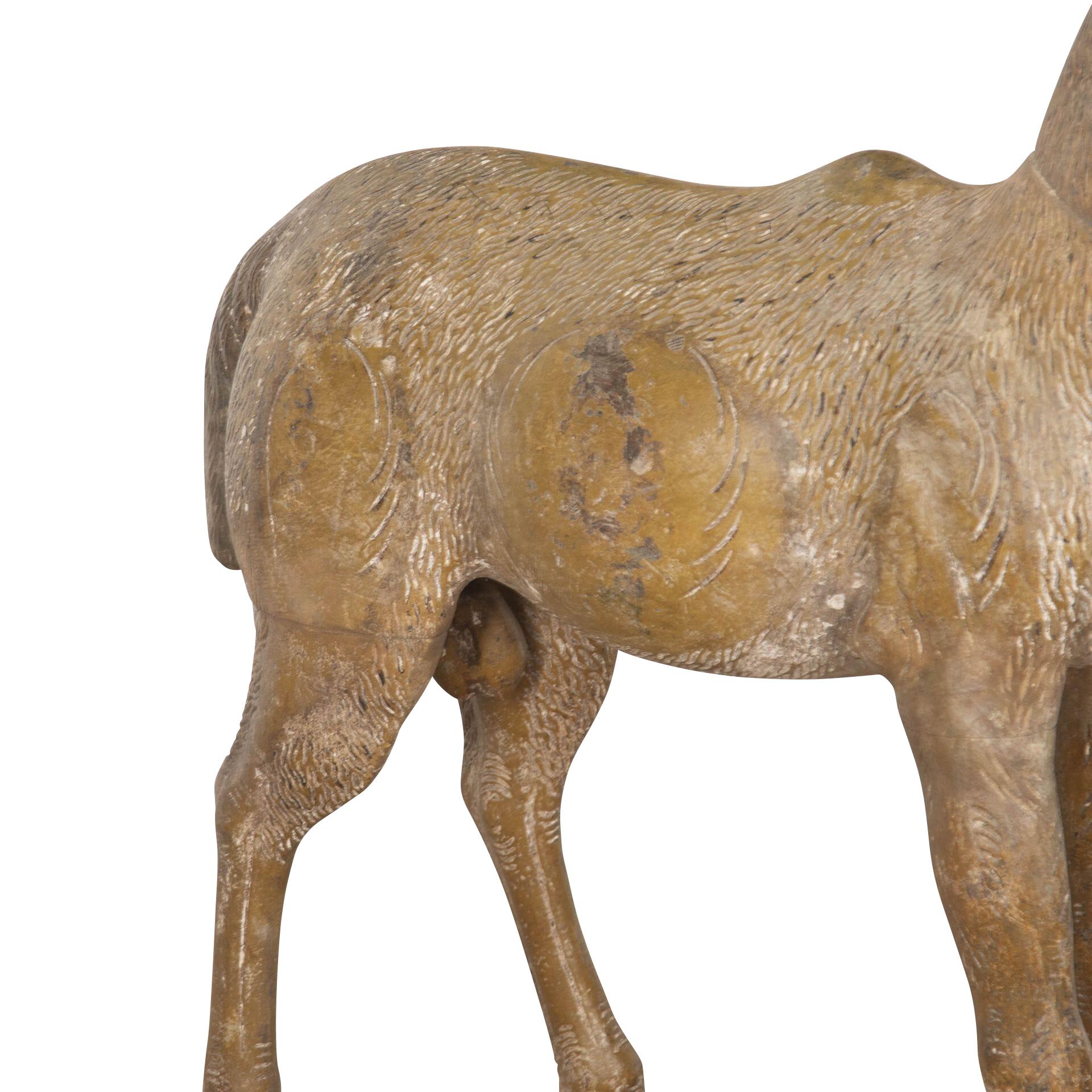 Quirky geschnitzte Antelope in Lebensgröße aus Holz, 19. Jahrhundert im Angebot 2
