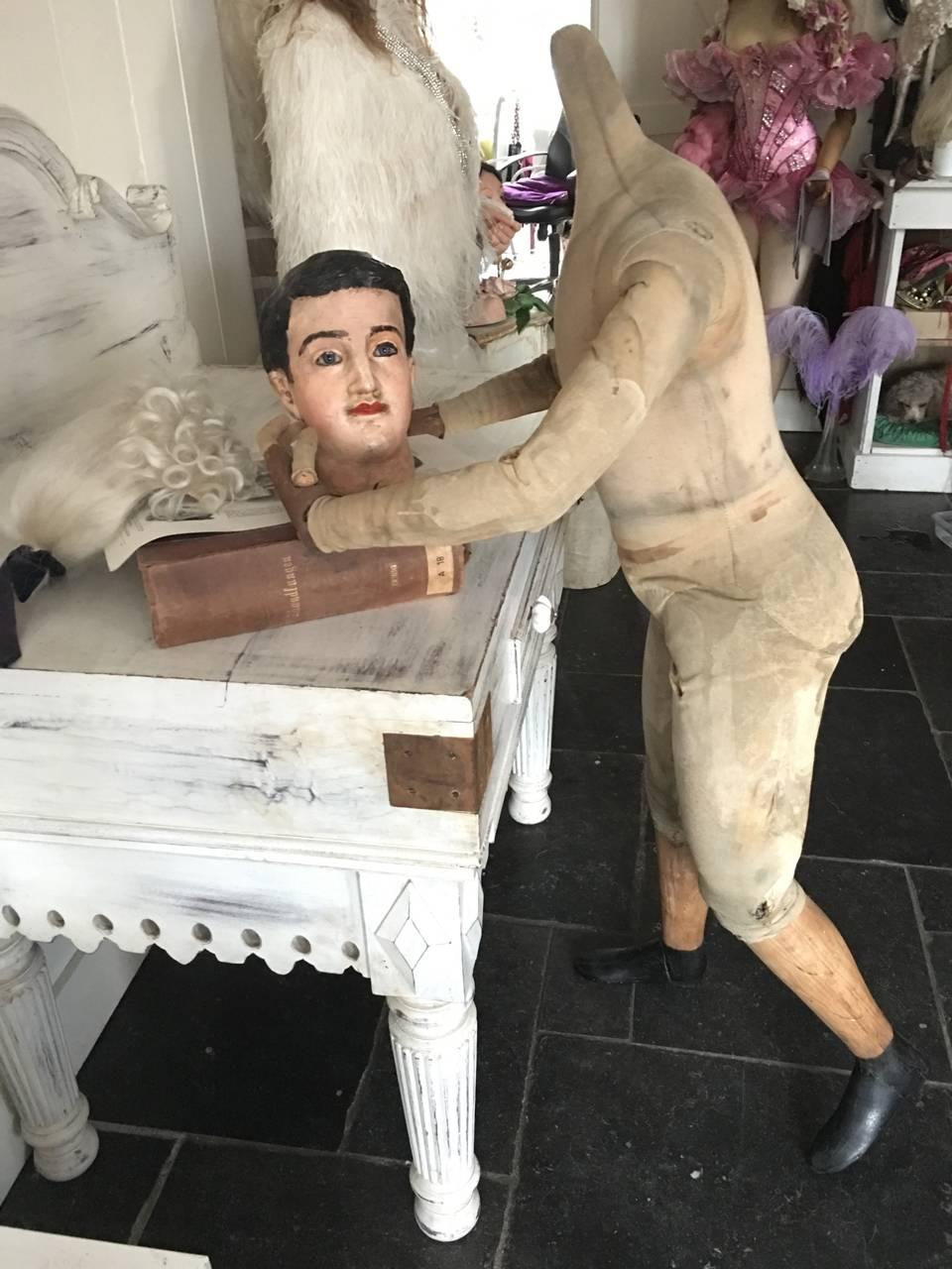 Life-Size Antique Articulated Child Lay Figure In Good Condition For Sale In Peekskill, NY