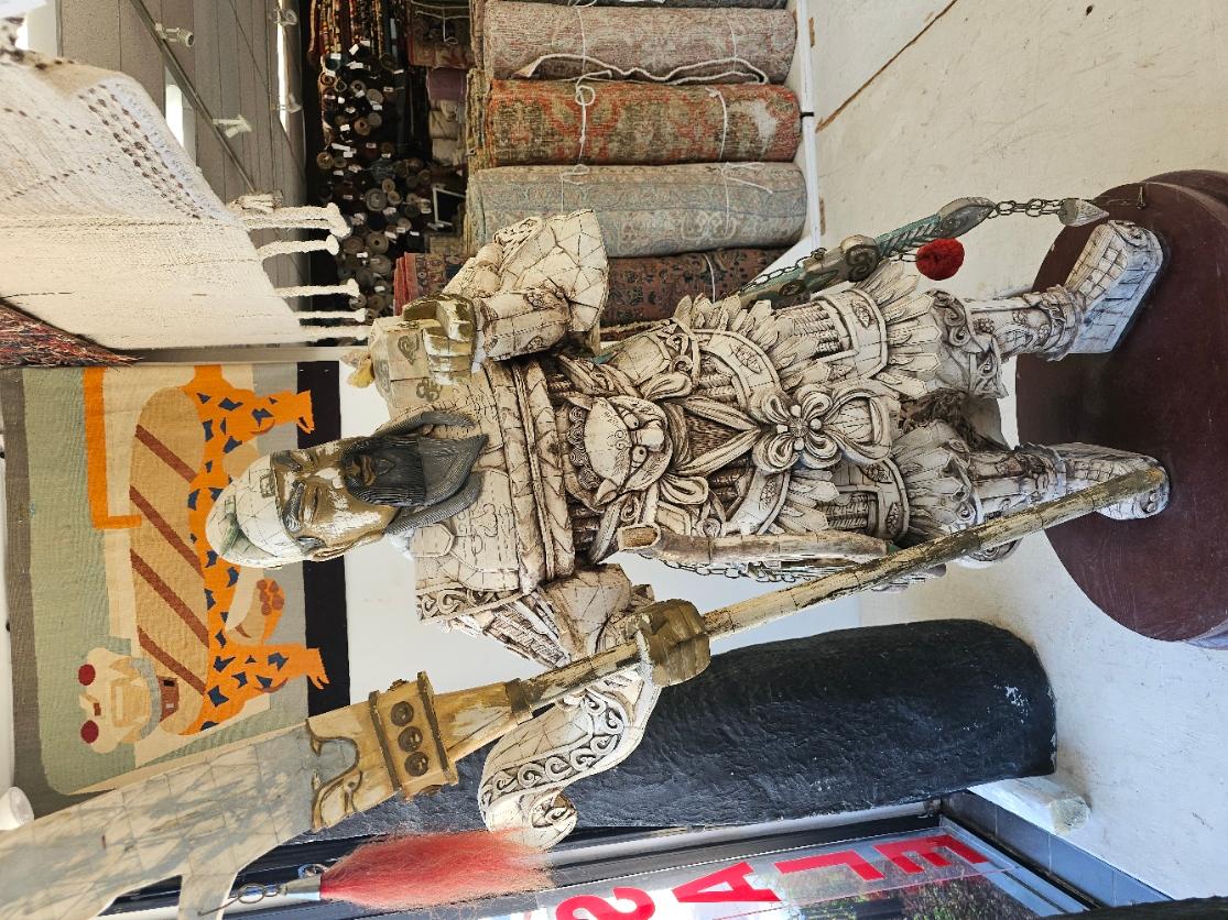 Lifesize Antique Chinese Emporor Statue Circa 1900s In Good Condition In Los Angeles, CA