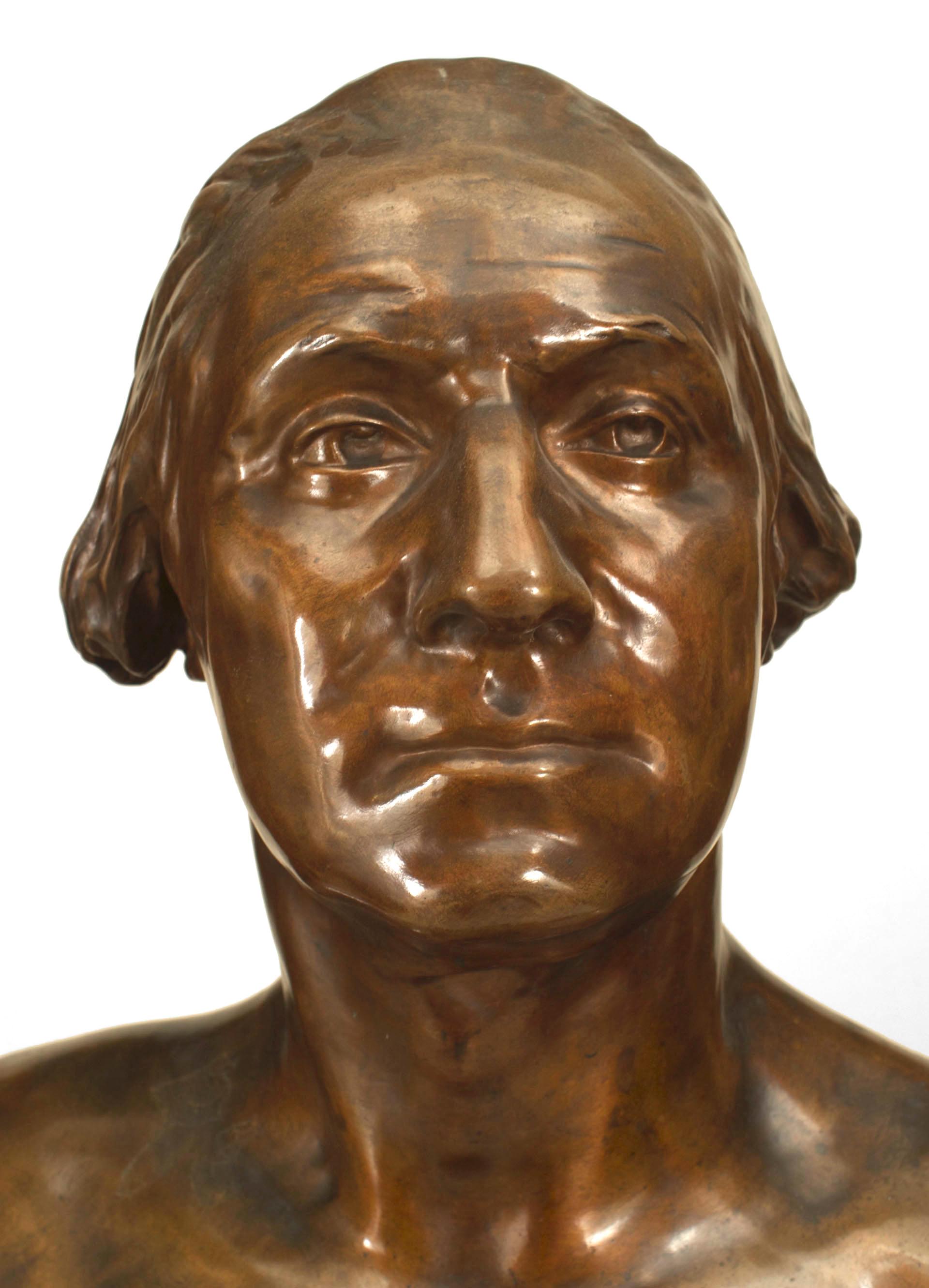 bronze bust of george washington