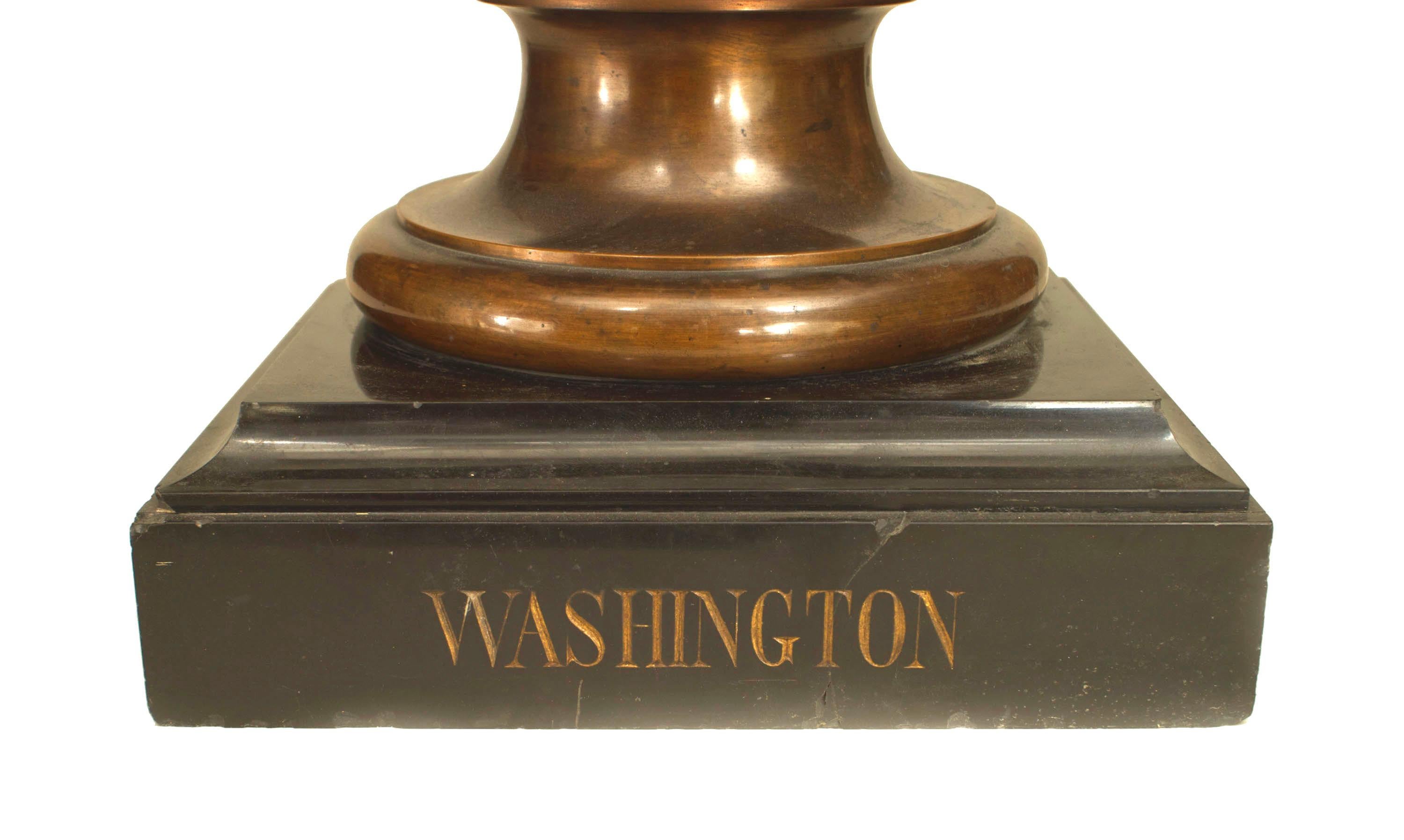 French Barbedienne Bronze Washington Bust For Sale