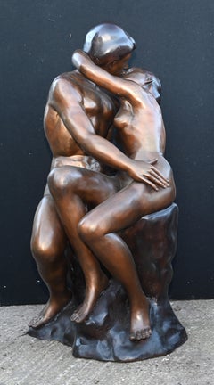 Lifesize Bronze the Kiss Statue After Rodin Garden Casting