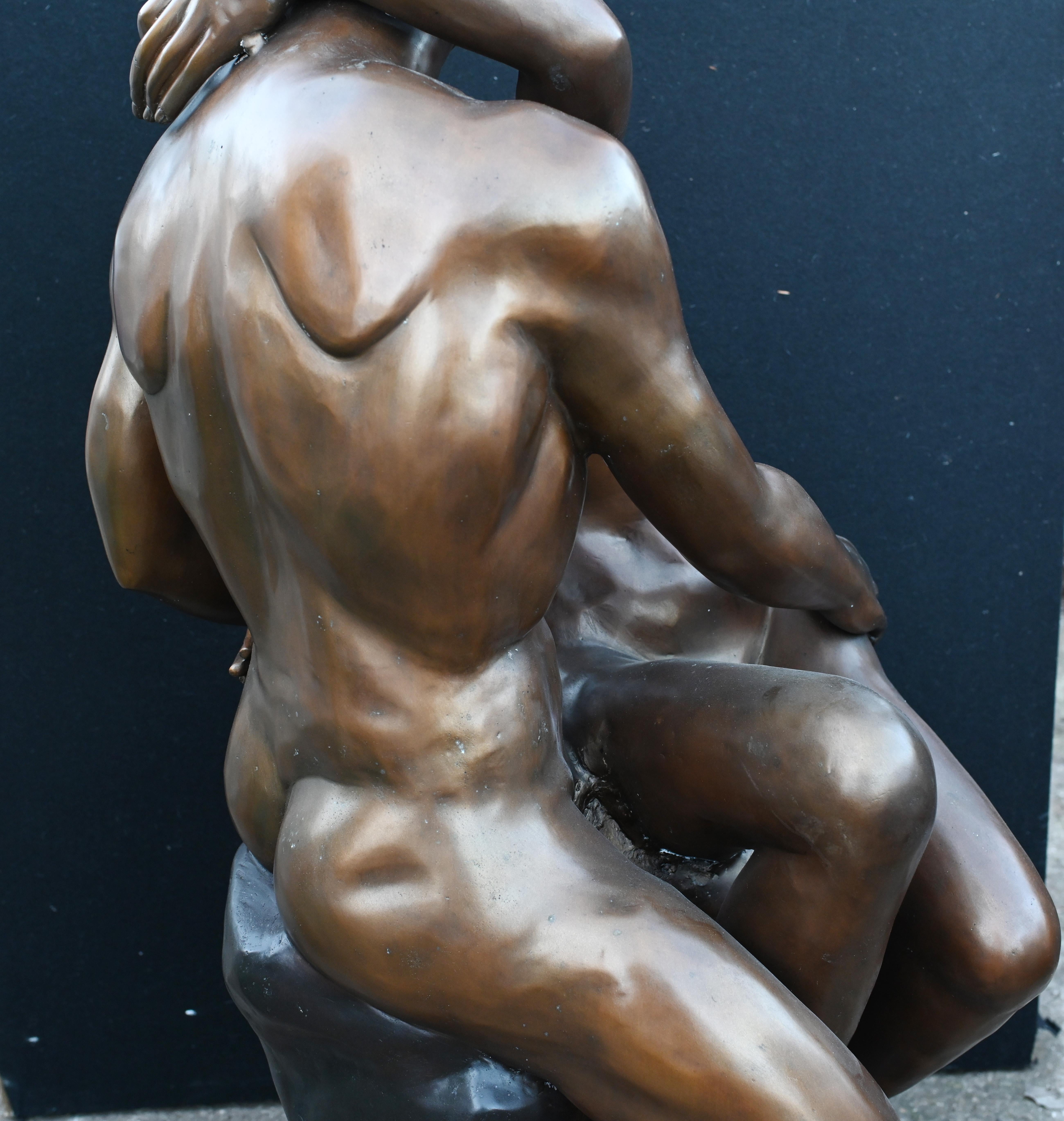 Lifesize Bronze der Kuss Statue nach Rodin Garten Gießen im Angebot 3