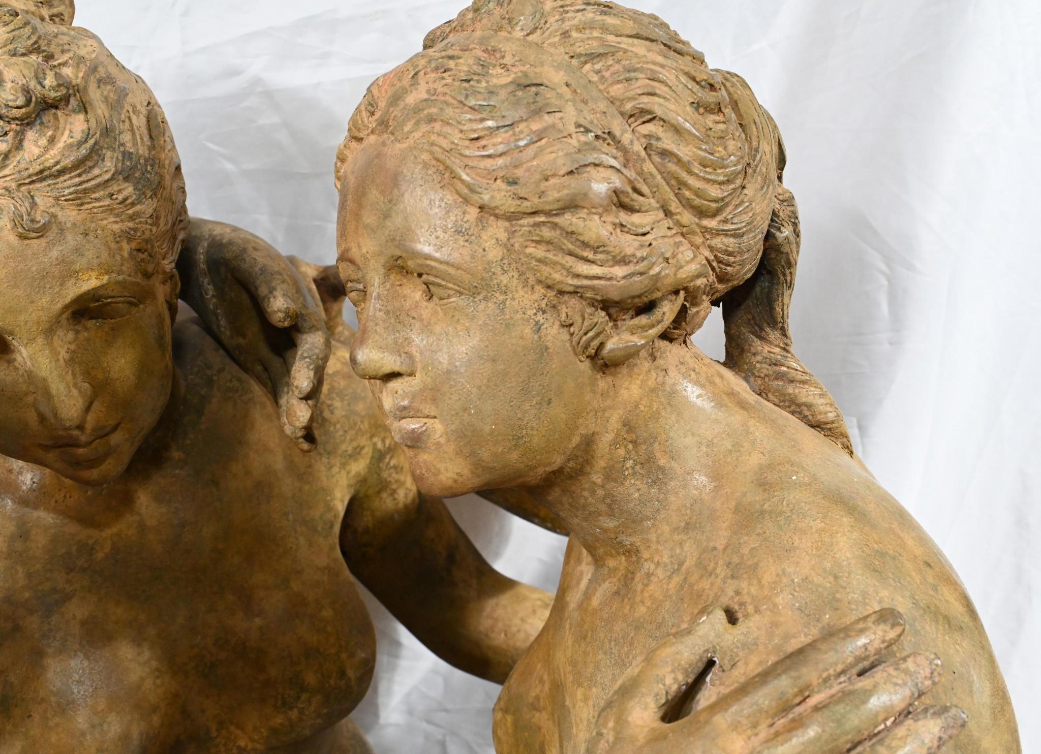 Lifesize Bronze Three Graces Statue Female Nude Greek Figurine 7