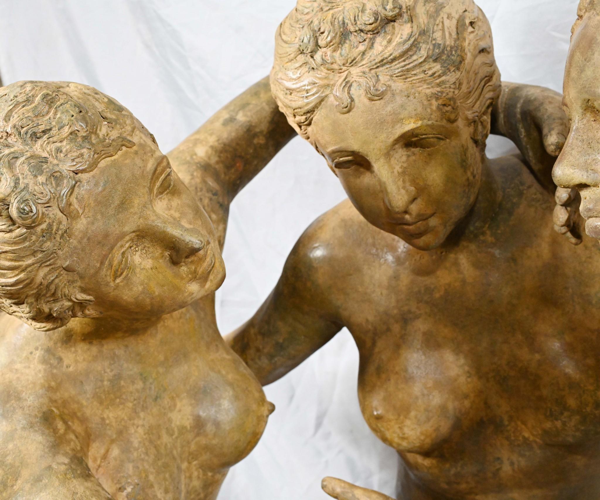 Lifesize Bronze Three Graces Statue Female Nude Greek Figurine 3