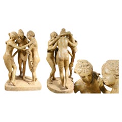 Lifesize Bronze Three Graces Statue Female Nude Greek Figurine