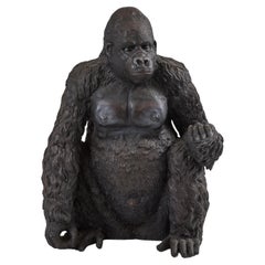 Cast Bronze Lifesize  Gorilla
