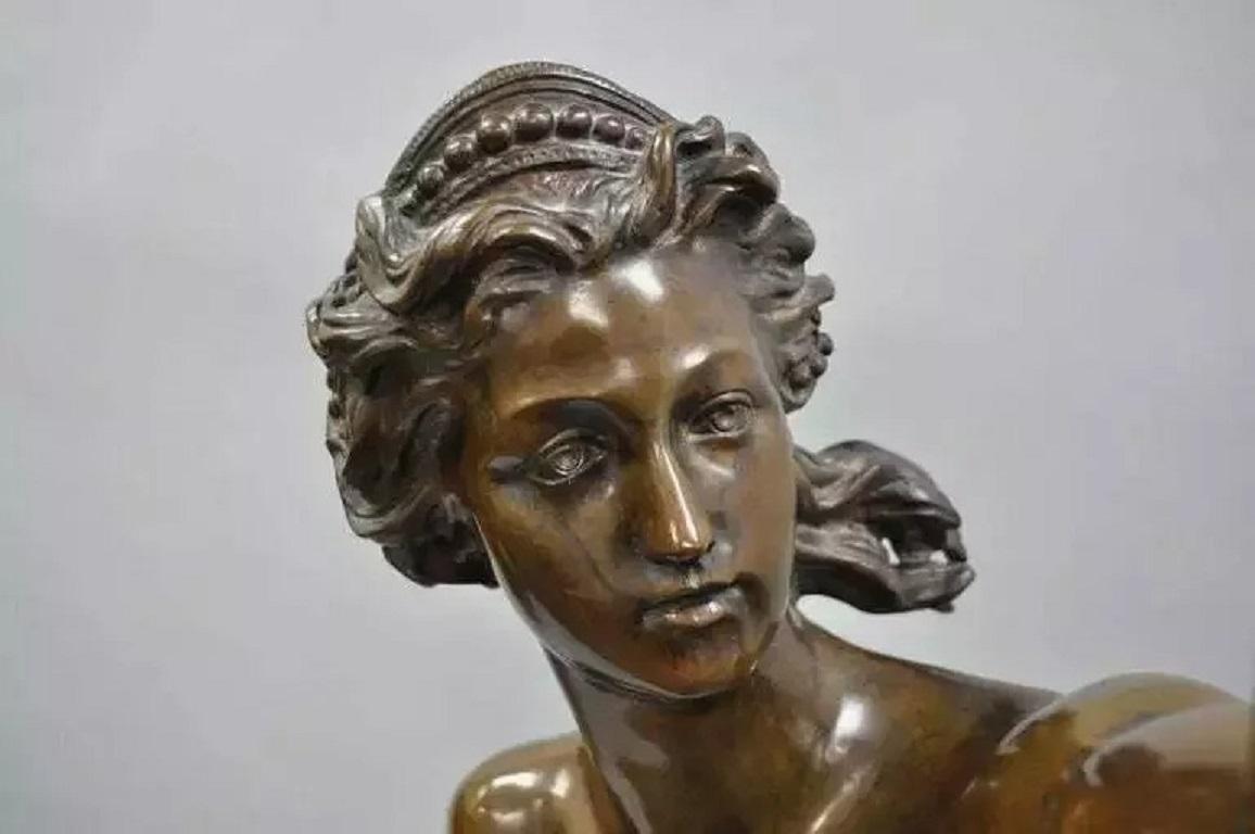 Statue de Nymphe en bronze de Cibardie, style Art Nouveau, femme nue, grandeur nature Bon état - En vente à Philadelphia, PA