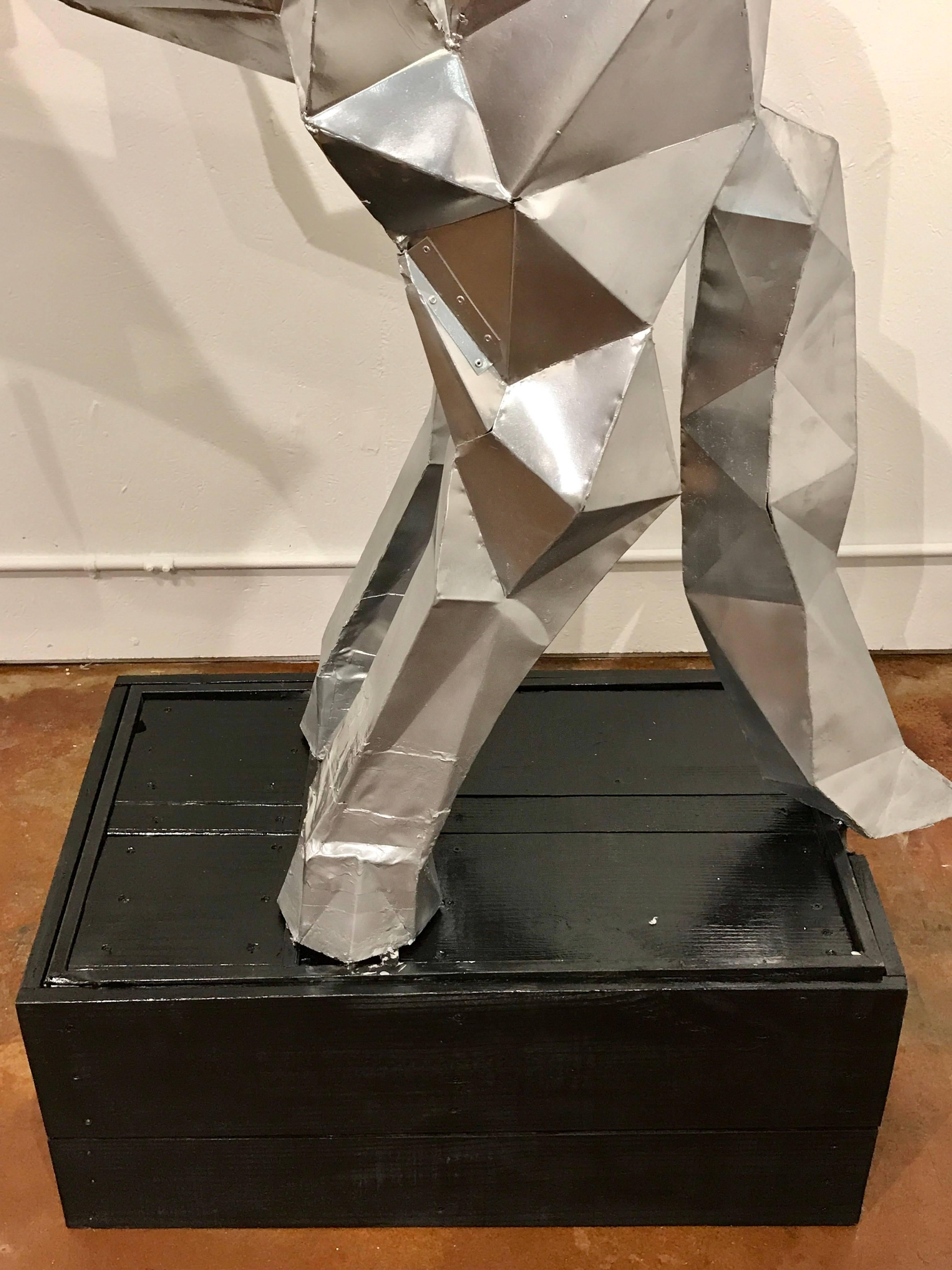 Lifesize Cubist Rearing Horse Sculpture, in the Style of Ben Foster 7