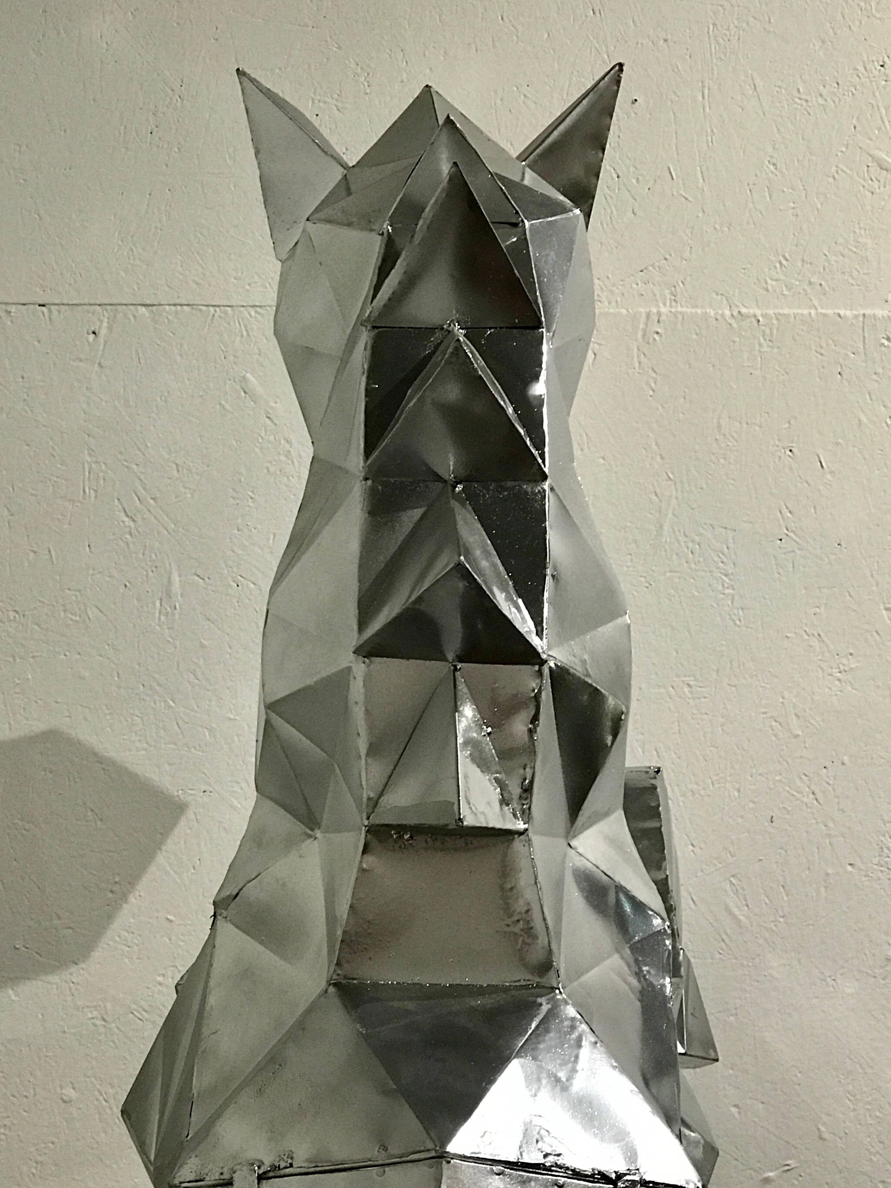 Sculpture cubiste de cheval d'élevage grandeur nature:: dans le style de Ben Foster 1