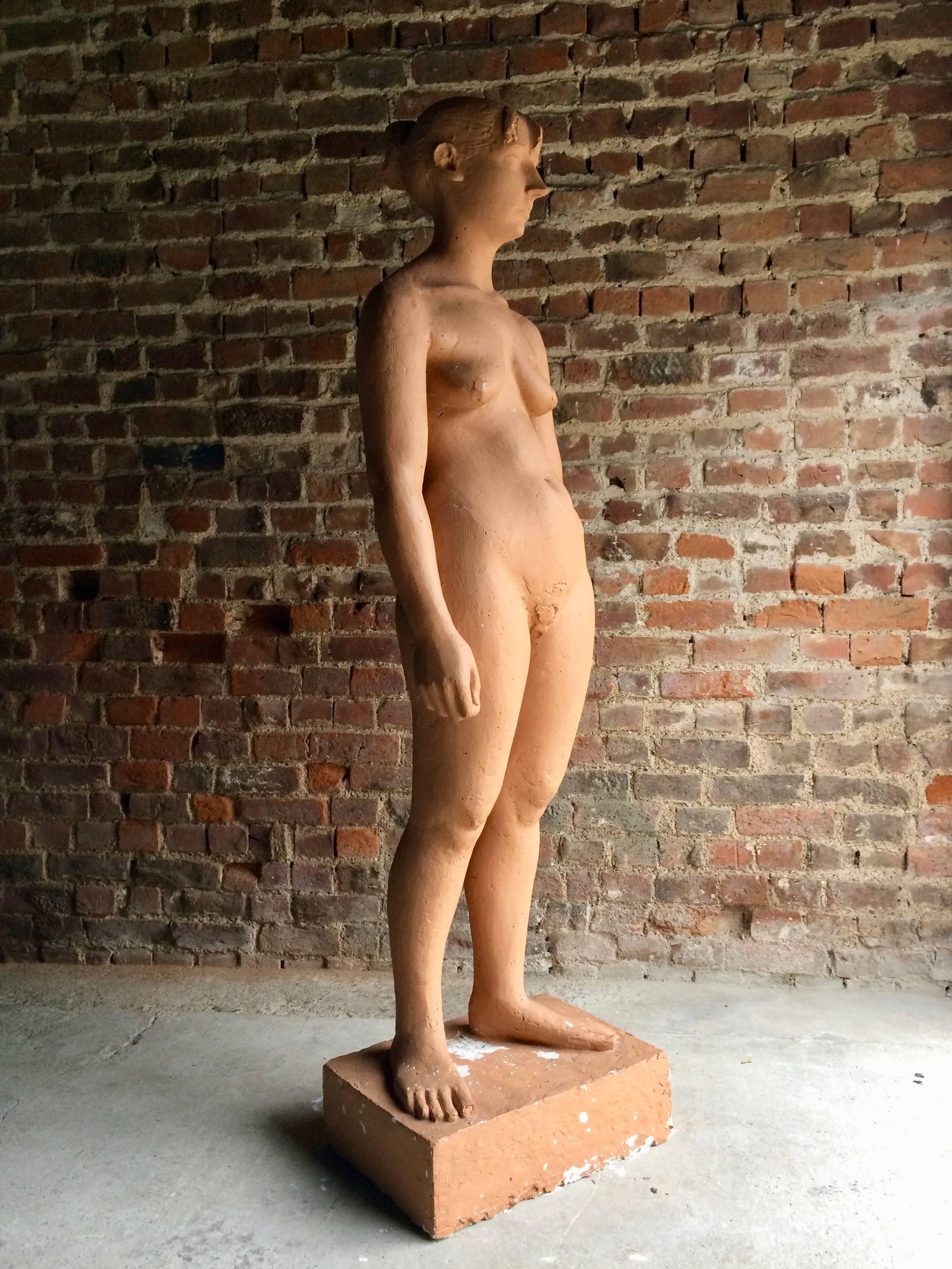 Plaster Lifesize Female Nude Sculpture by Karin Jonzen British Artist