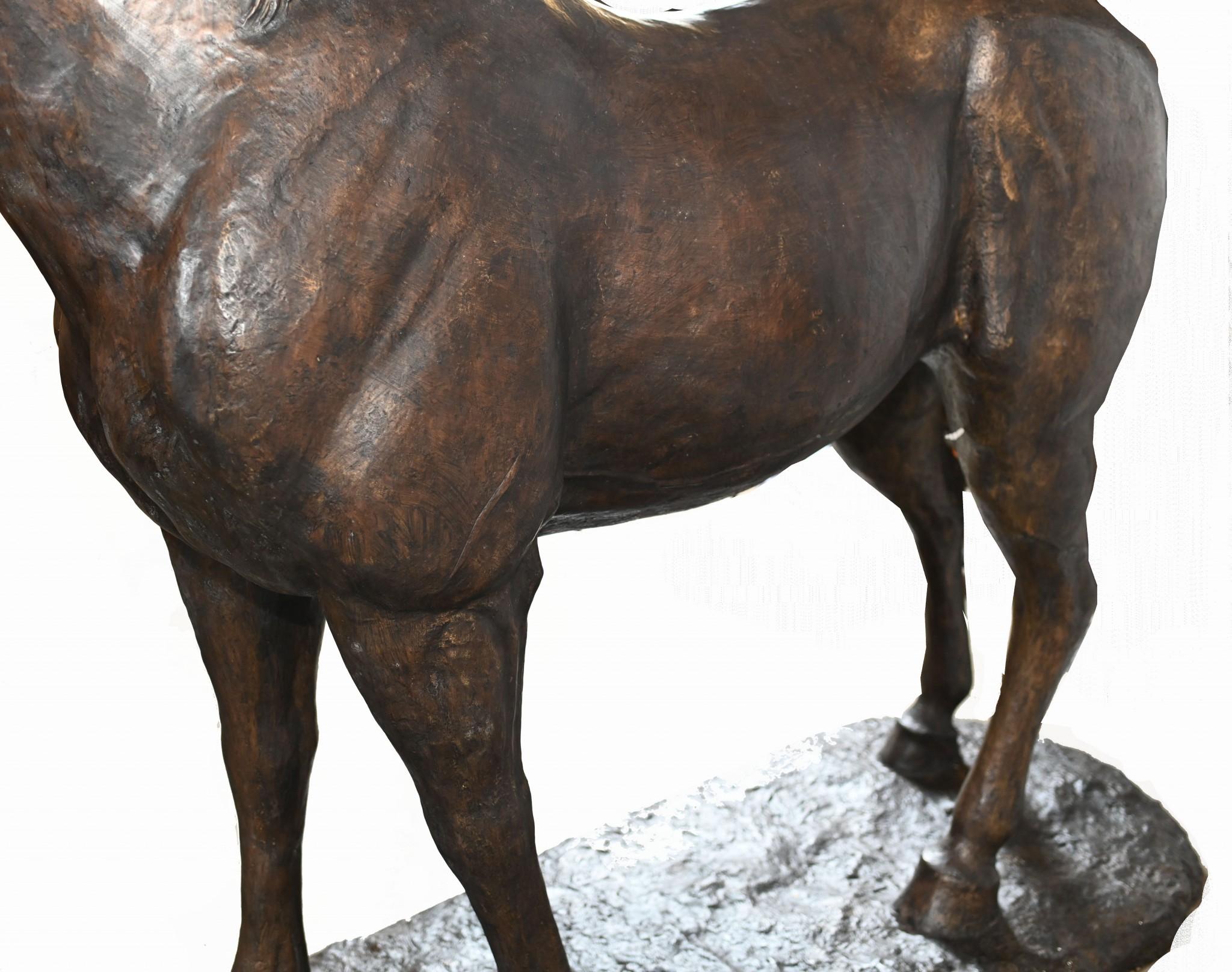 Lifesize French Bronze Horse Statue Architectural Bronze Horses Pony For Sale 1