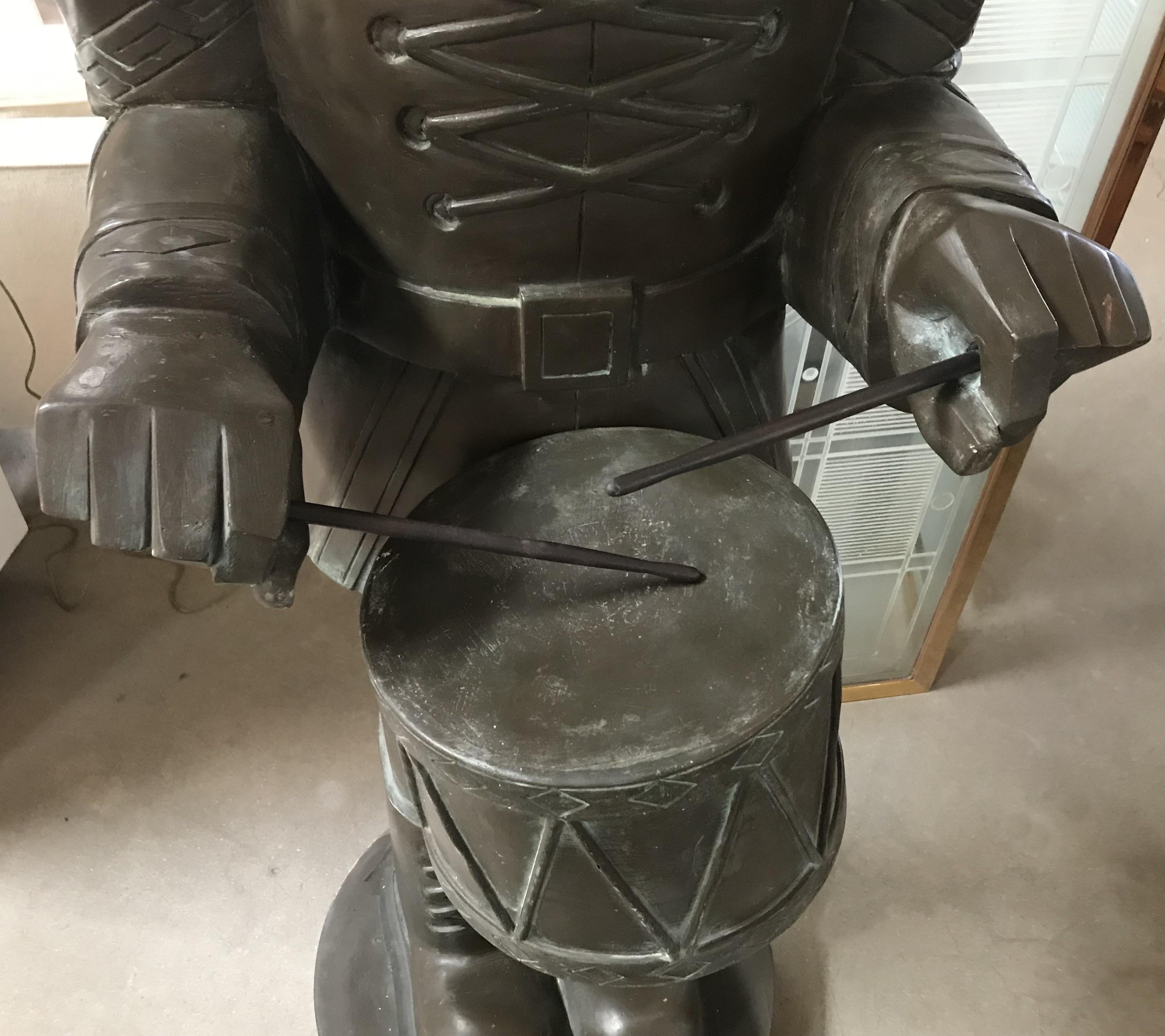 Modern Life-Size Hussar Drummer Resin Statue