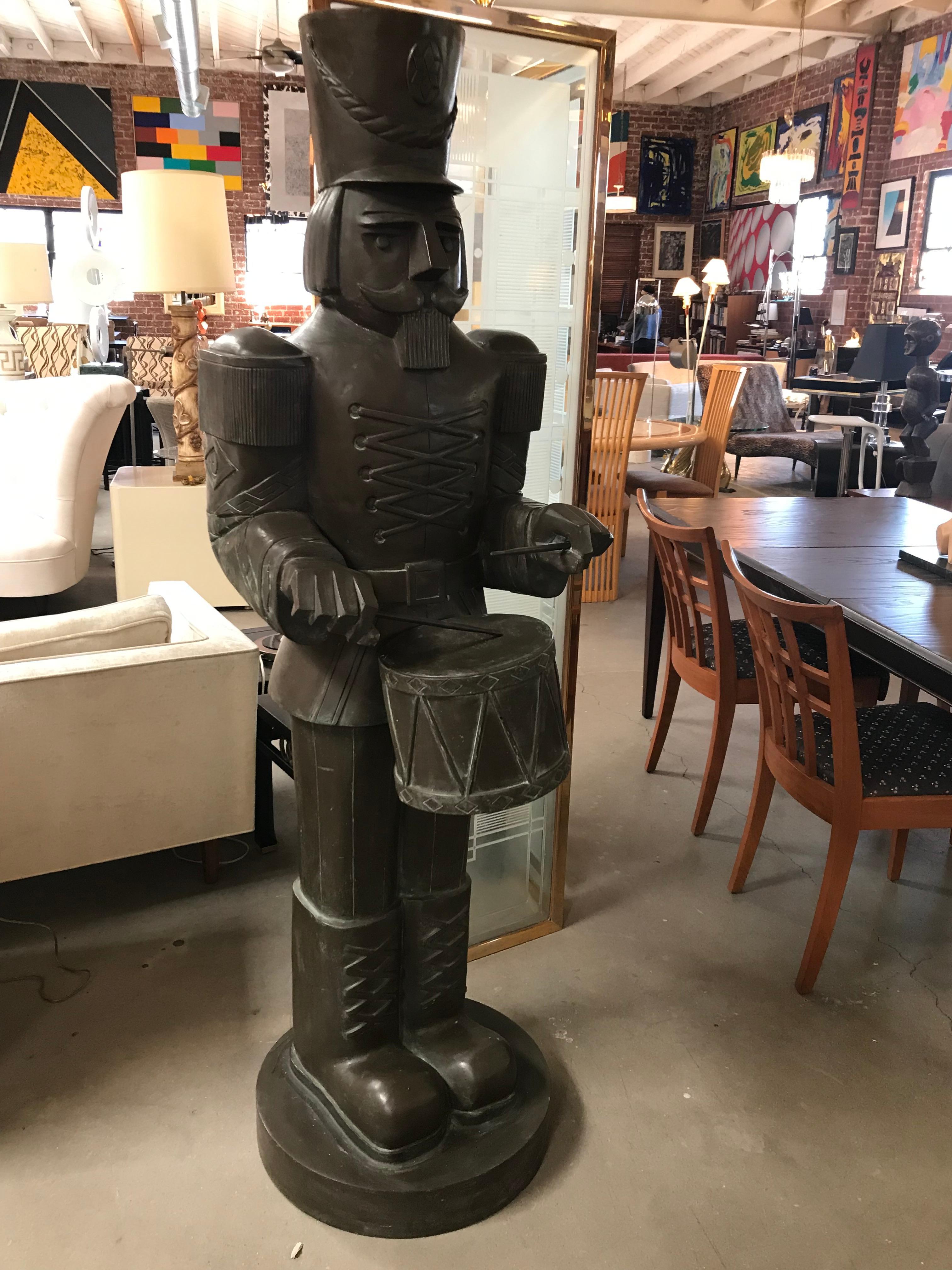 Large resin statue of a hussar drummer with very accurate details.
I had probably been made for a movie.