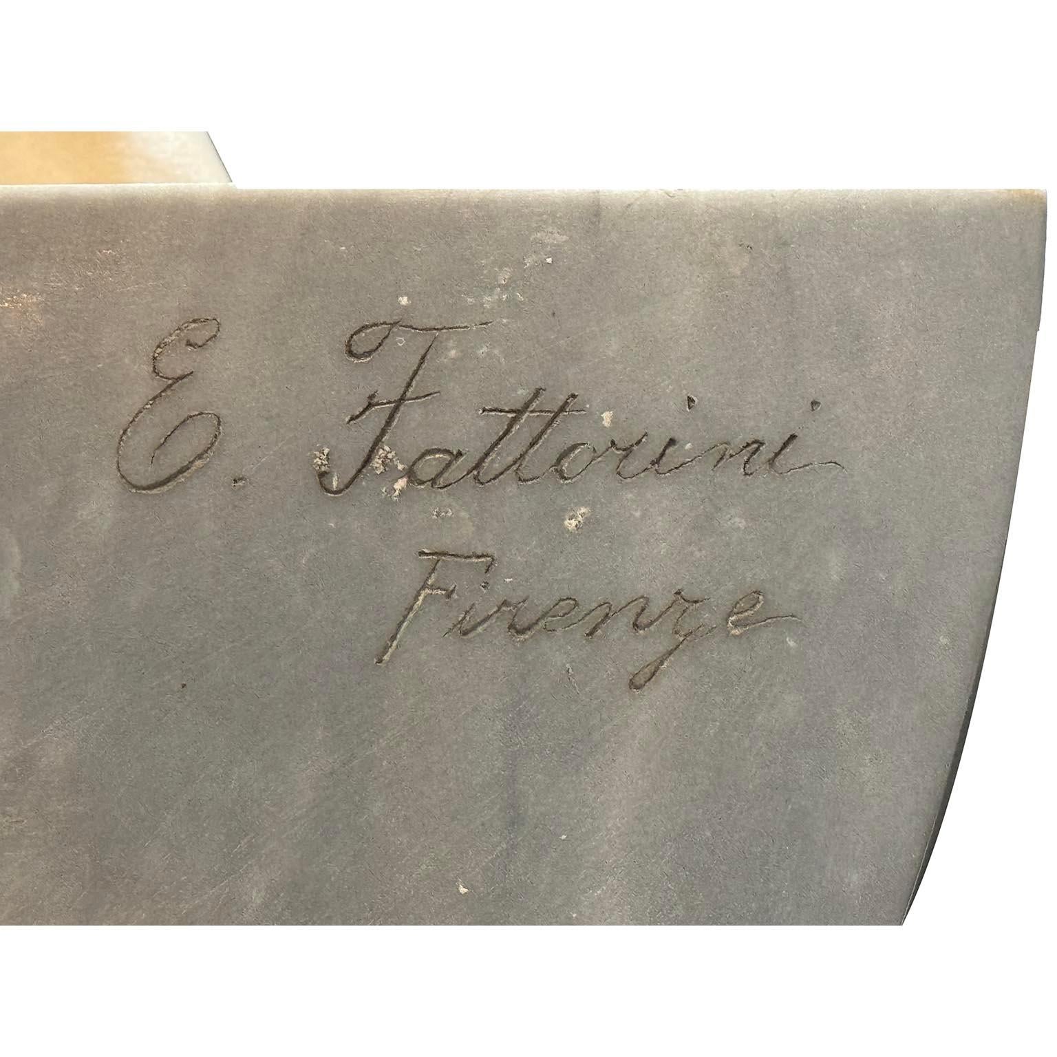 Eliseo Fattorini Sculpture en marbre italien du 19ème A.I.C. d'une Princesse Assyrienne en vente 2