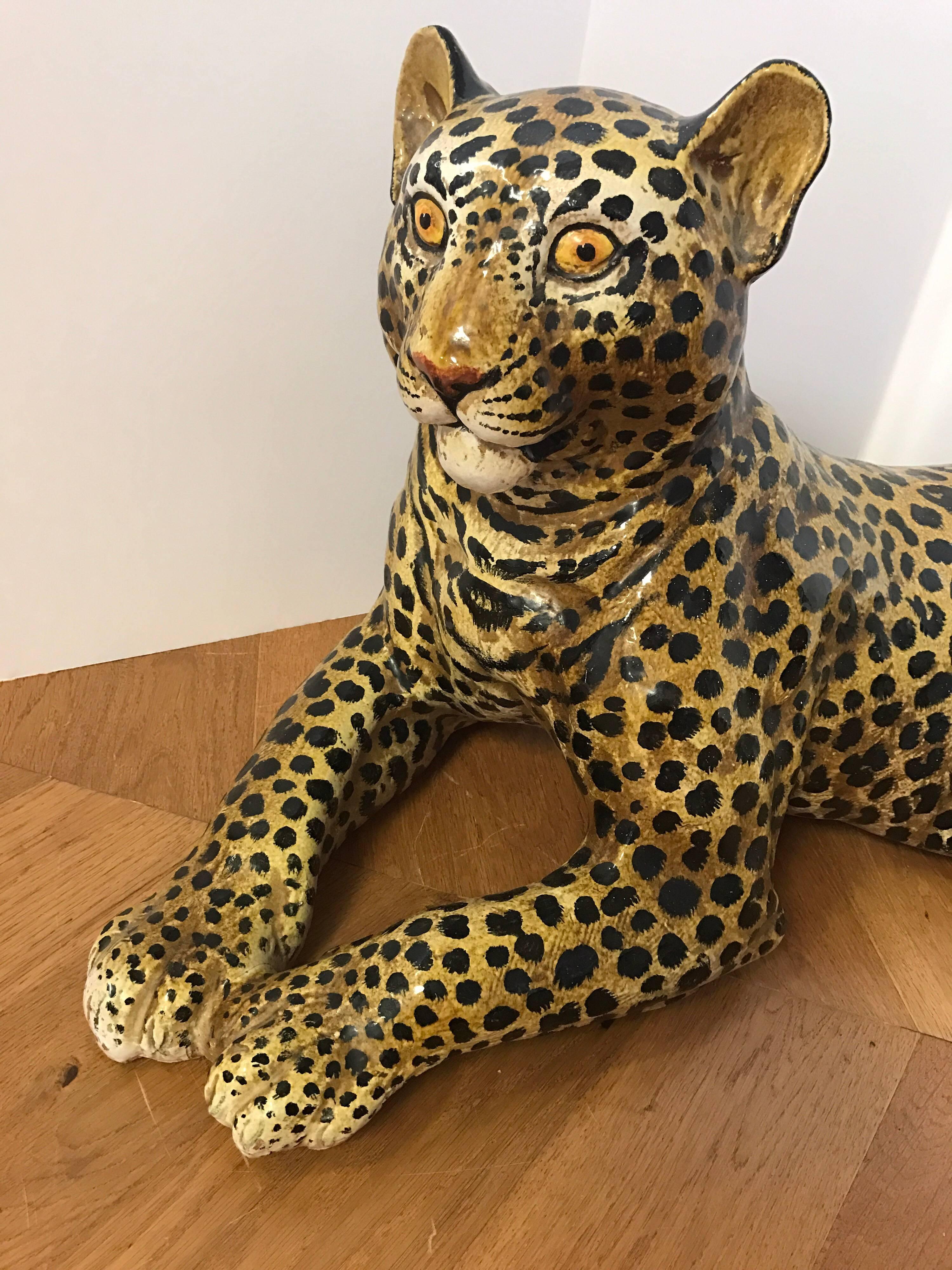 porcelain leopard figurines