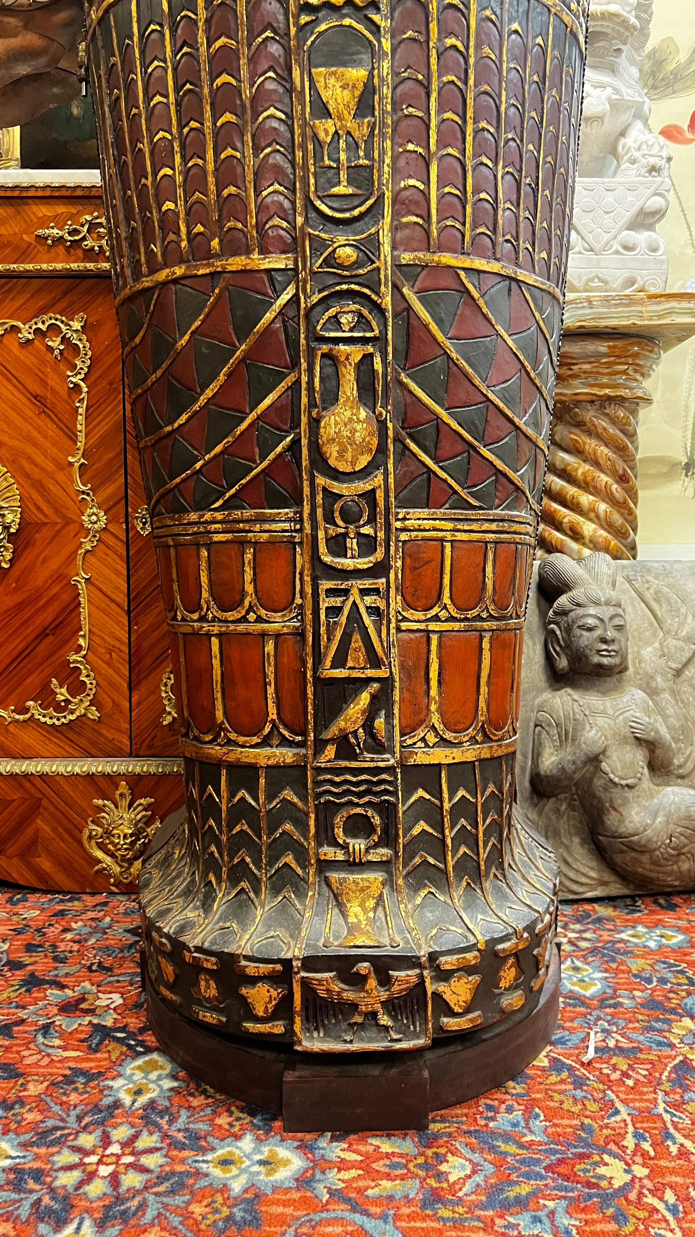 20th Century Lifesize King Tut Sarcophagus Bookcase or Bar For Sale