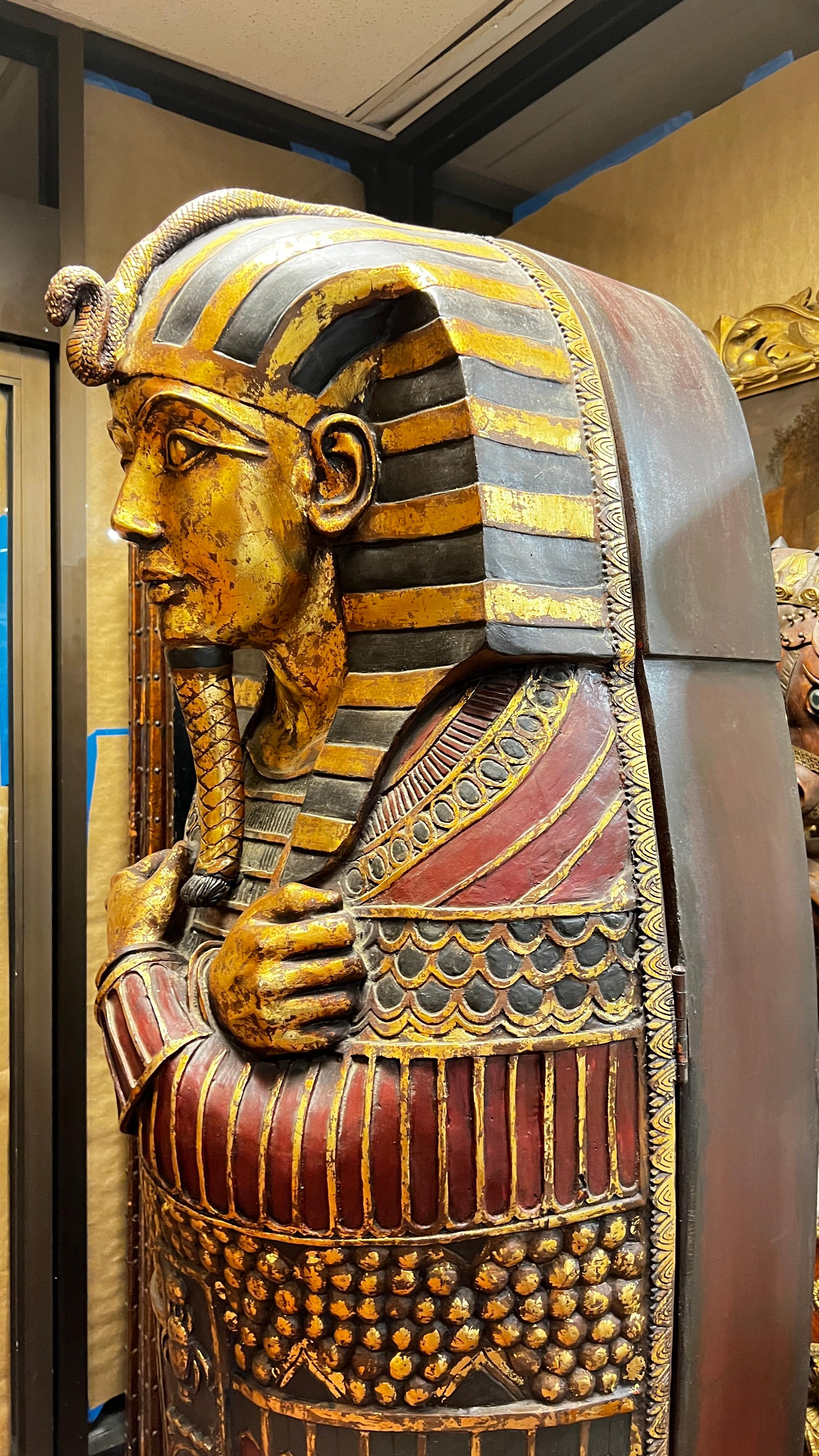 Lifesize King Tut Sarcophagus Bookcase or Bar For Sale 1