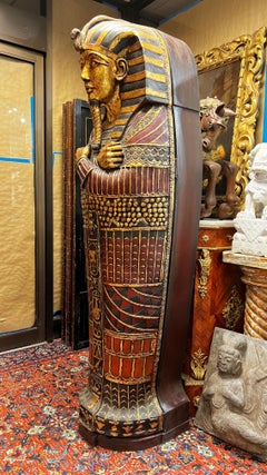 Lifesize King Tut Sarcophagus Bookcase or Bar