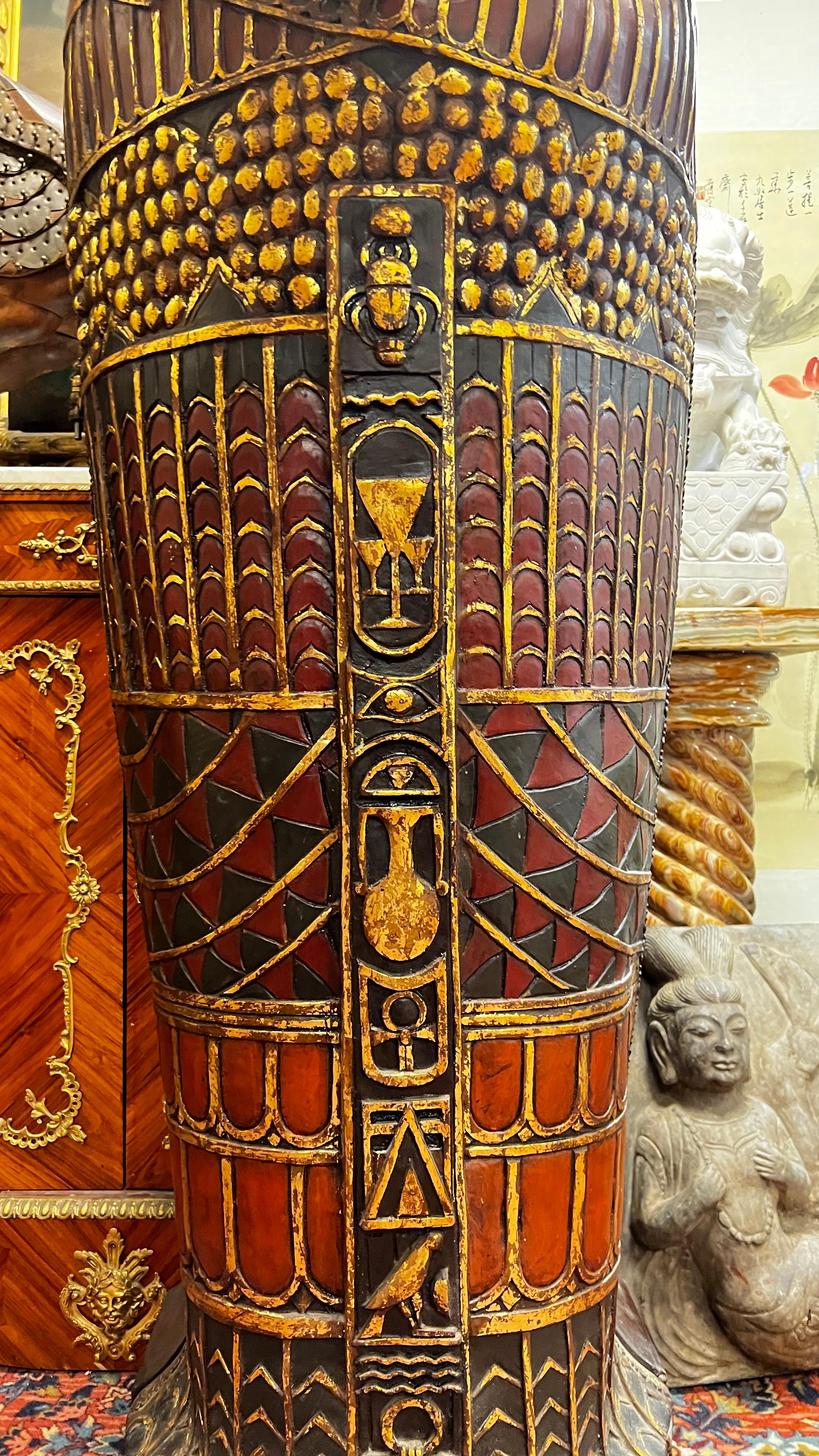 Lifesize King Tut Sarcophagus Bookcase or Bar In Good Condition For Sale In New York, NY
