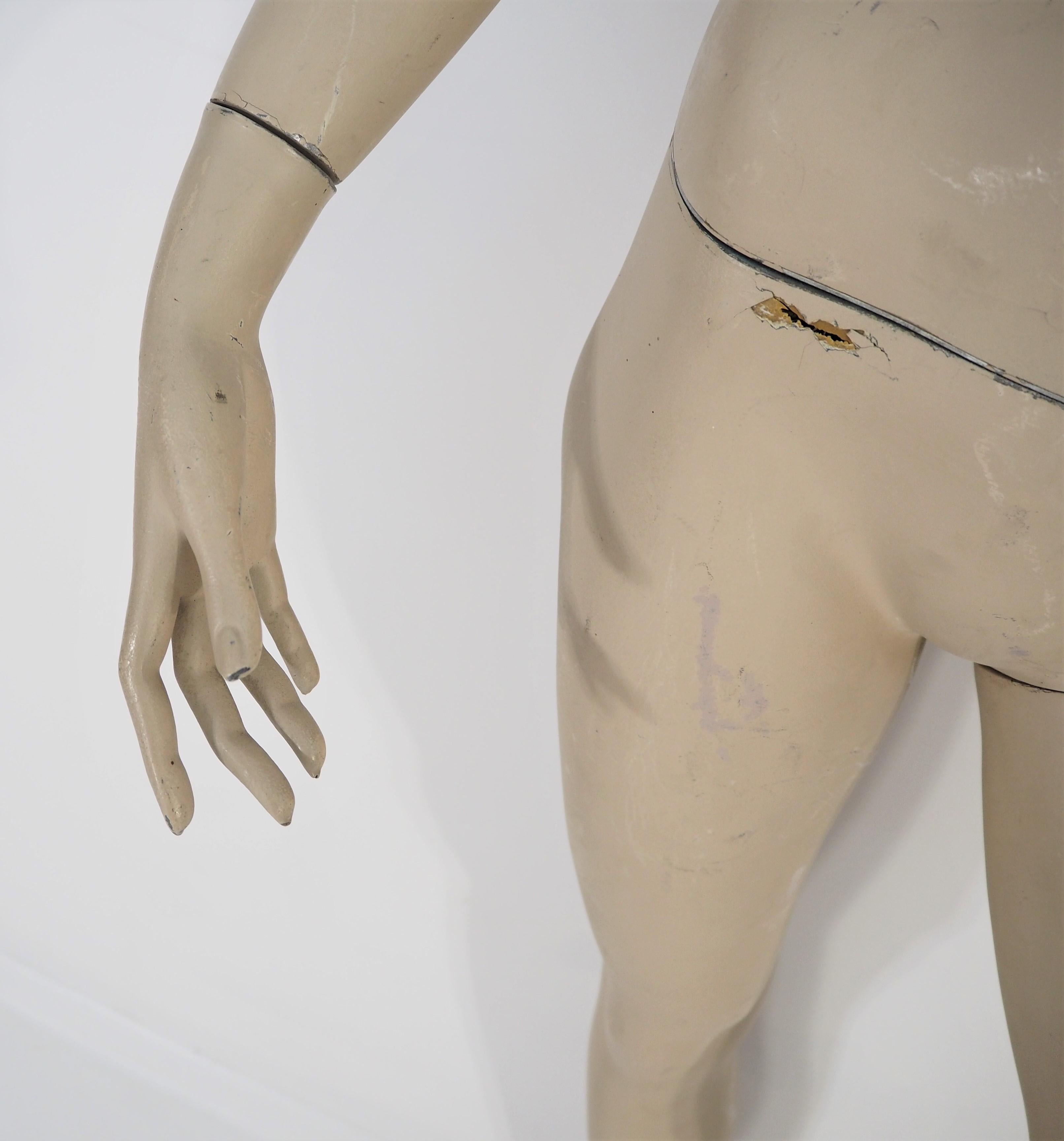 Plaster Lifesize Mannequin, 1960s For Sale