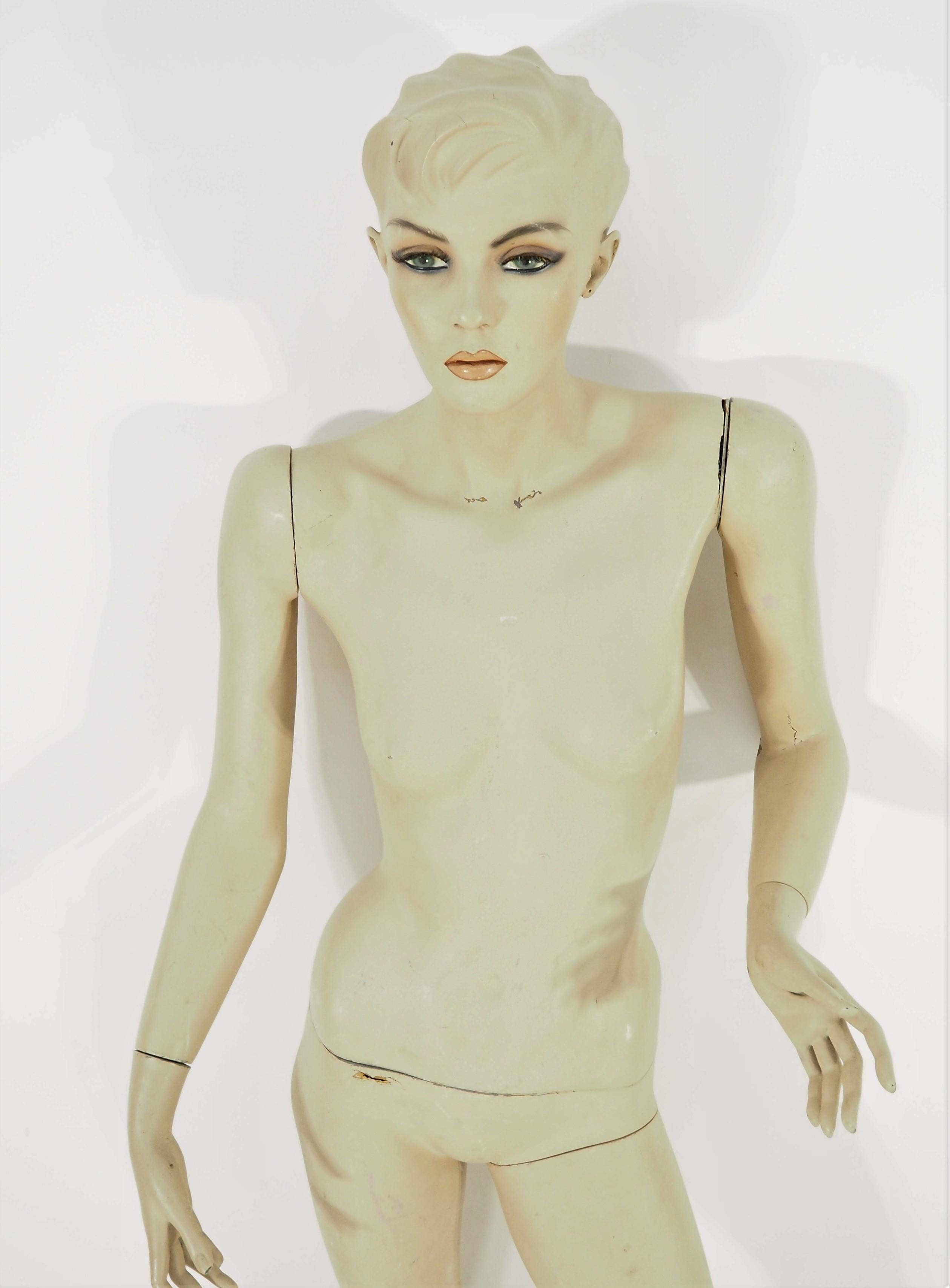Lifesize Mannequin, 1960s. Original condition. A lot of cavities.
 