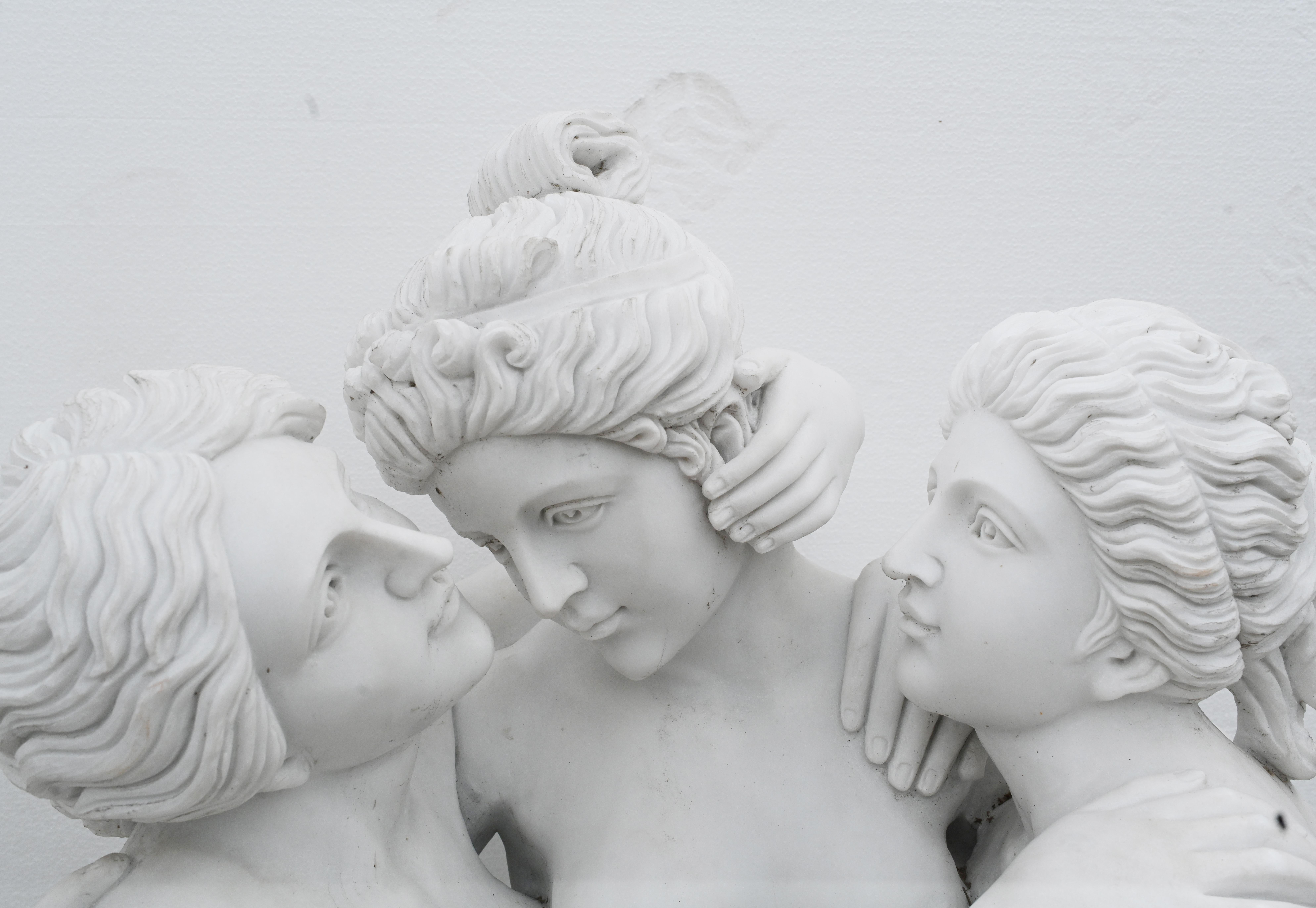 Other Lifesize Marble Three Graces Staue After Canova Carved Garden Art For Sale