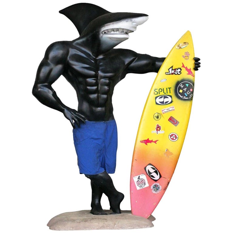 Lifesize Maui and Sons Sharkman Shark Surfer with Surfboard, circa 1990 at  1stDibs | maui and sons sharkman, maui and sons surfboard, sharkman maui  and sons