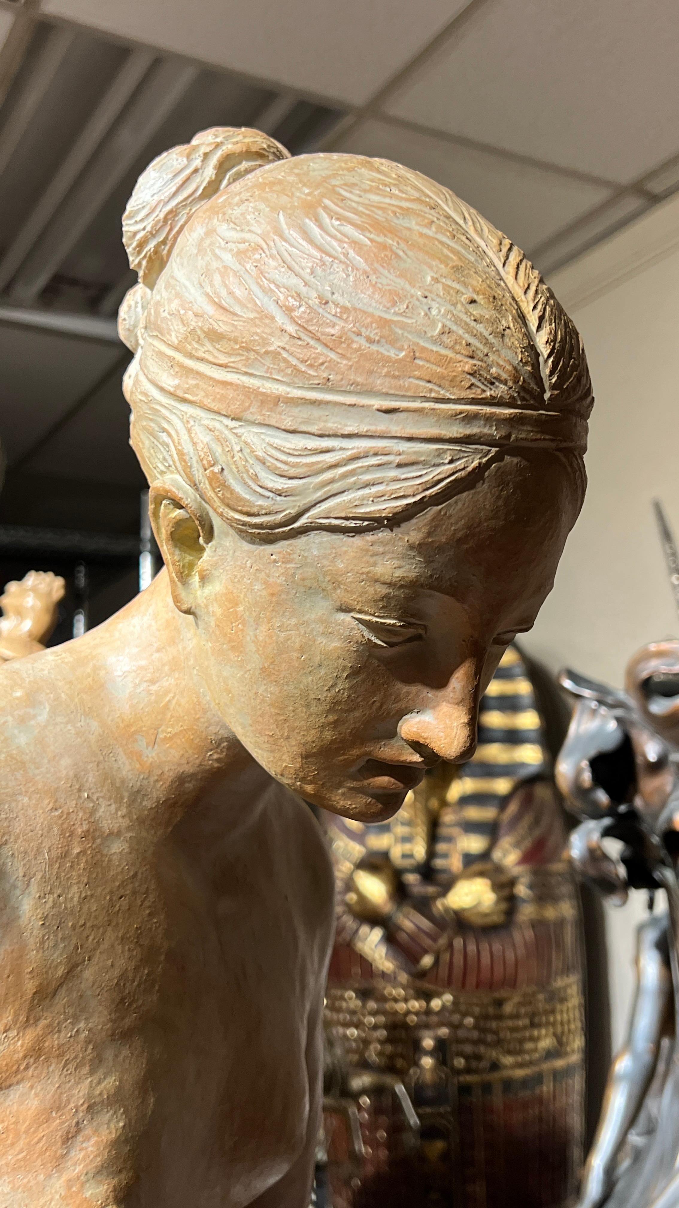 Lifesize Neoclassical Terracotta Figure of Bathing Venus For Sale 11