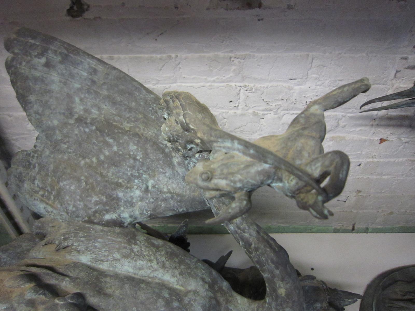 Paire de sculptures françaises originales de Herons- Moigniez en vente 3