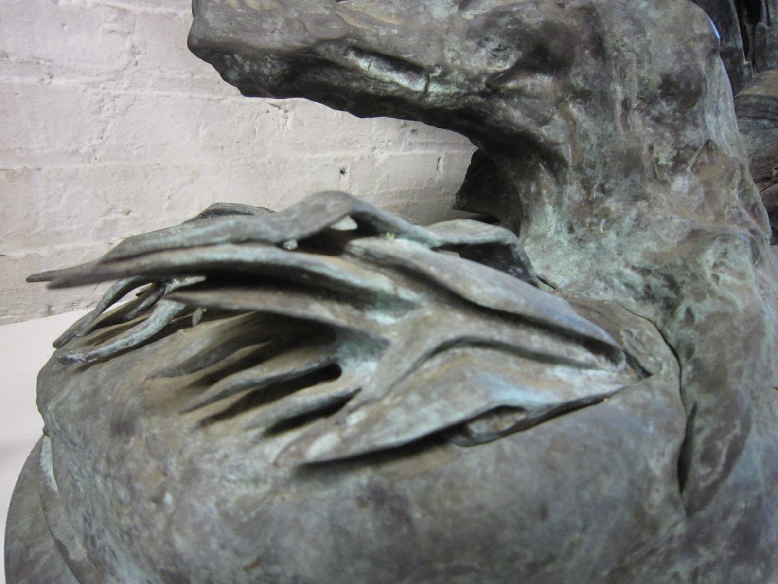 Paire de sculptures françaises originales de Herons- Moigniez en vente 6