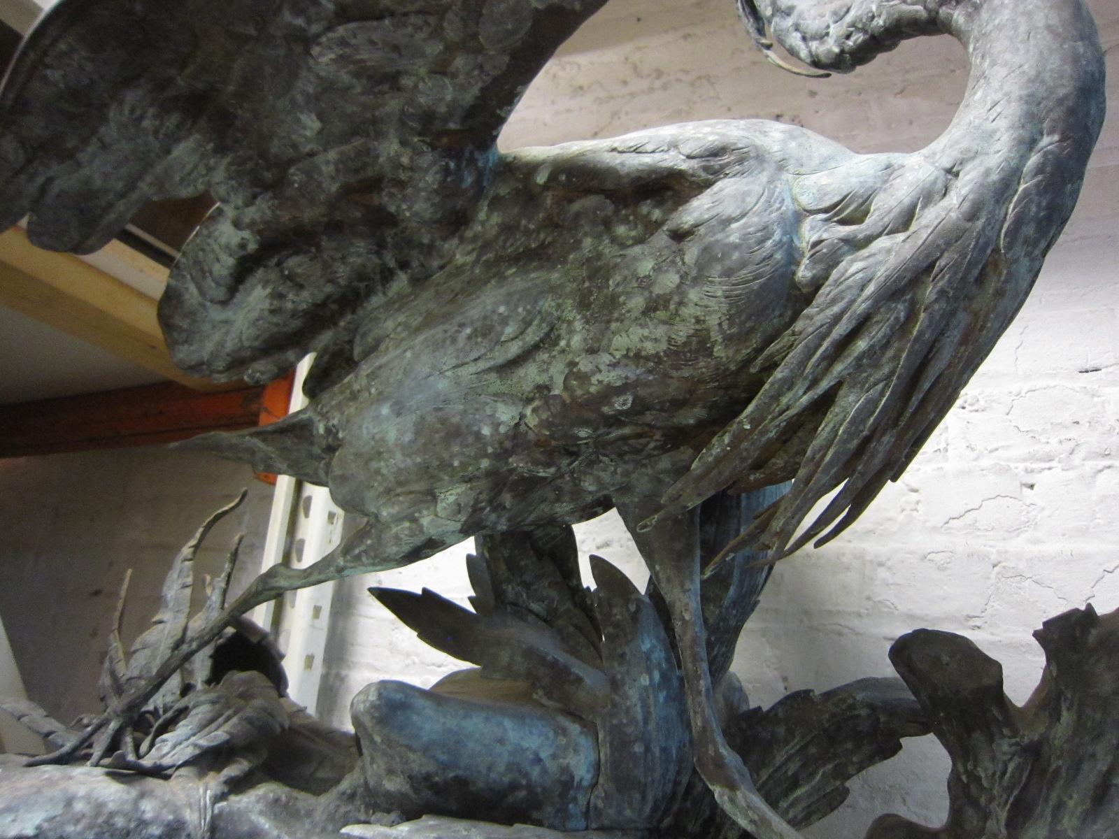 Paire de sculptures françaises originales de Herons- Moigniez en vente 7
