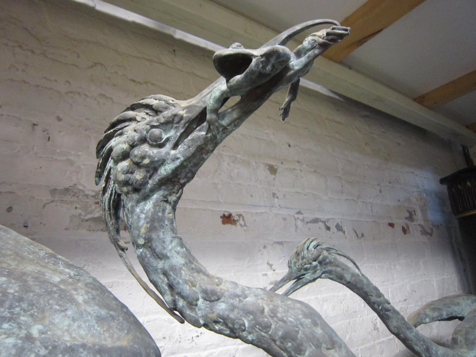 Paire de sculptures françaises originales de Herons- Moigniez en vente 1